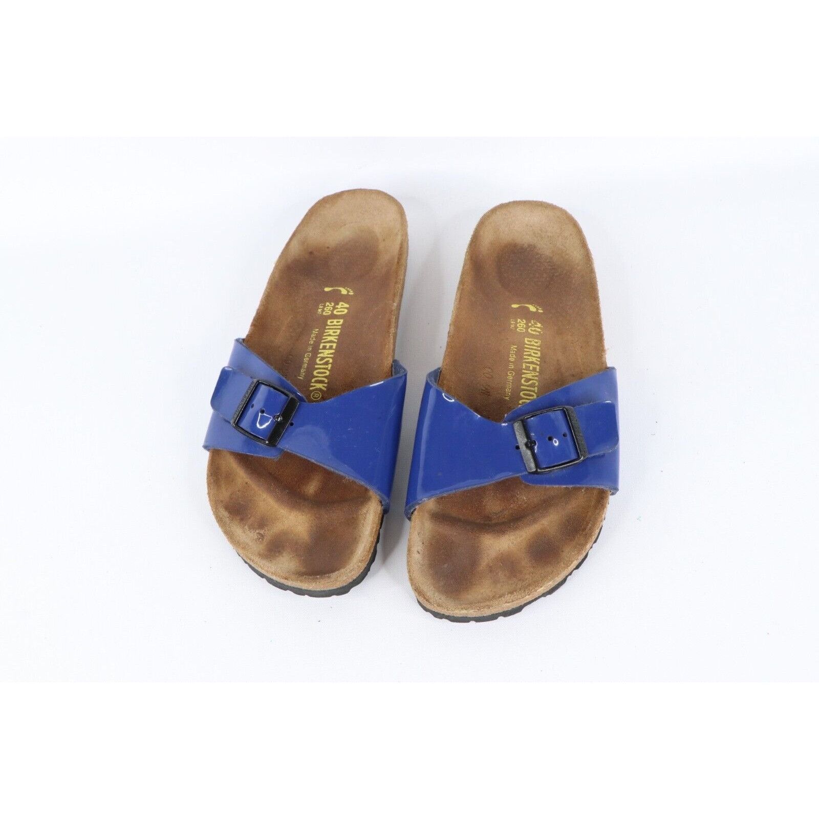 Birkenstock × Vintage Vintage Birkenstock Distressed Patent Leather Buckle Sandals Size US 9 / IT 39 - 2 Thumbnail