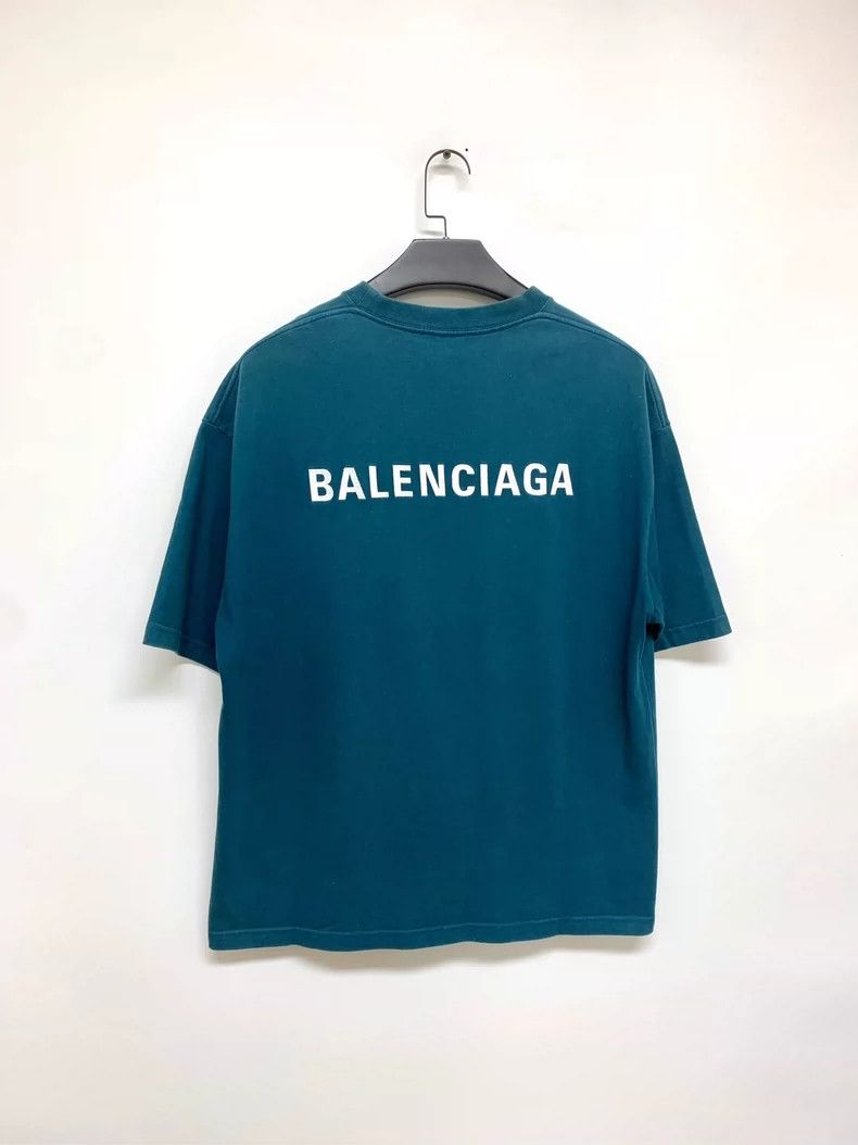 Balenciaga Balenciaga Back Logo Short Sleeve/XL Size Size US XL / EU 56 / 4 - 2 Thumbnail
