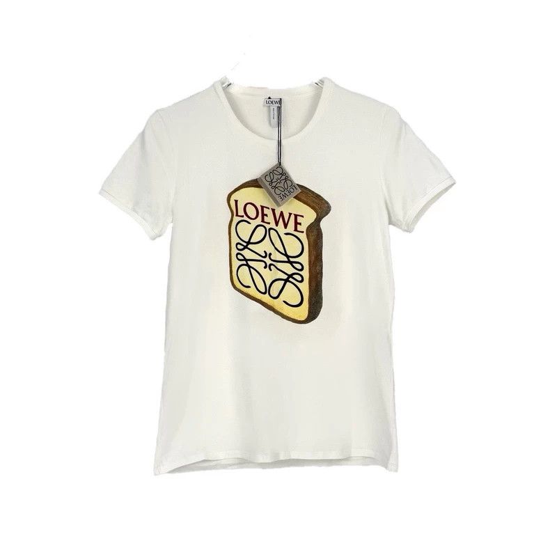 Loewe LOEWE White toast logo short sleeves Size L / US 10 / IT 46 - 1 Thumbnail