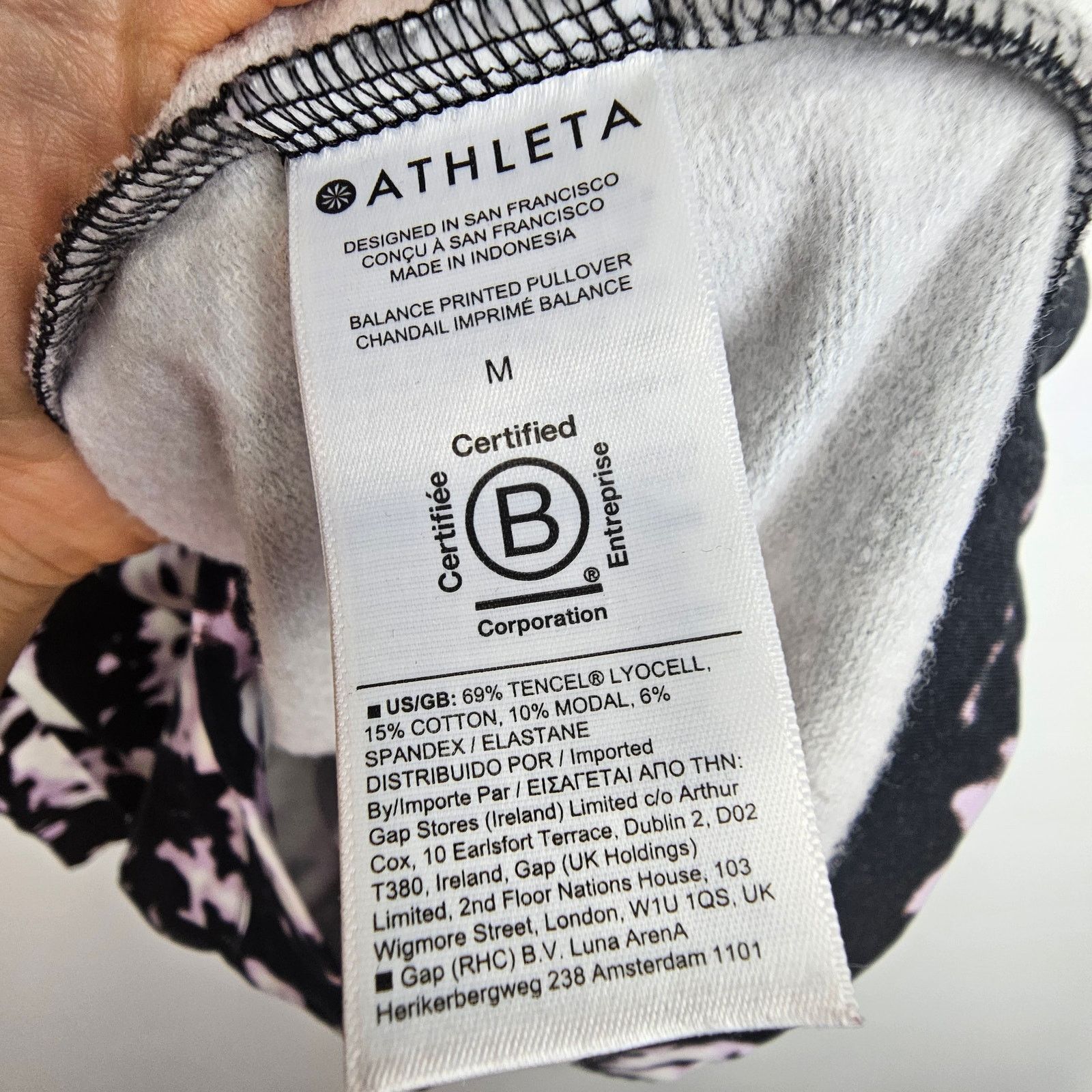 Athleta Athleta Women Balance Printed Willow Elfin Purple Sweatshirt Size M / US 6-8 / IT 42-44 - 9 Thumbnail