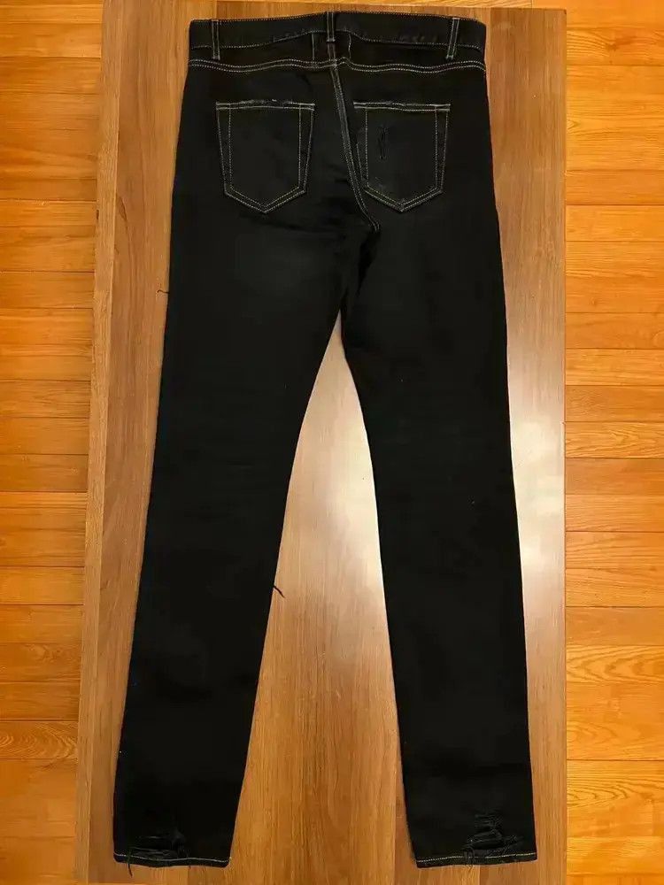 Saint Laurent Paris Saint Laurent Paris 16SS Yellow Line Distressed Denim Size US 30 / EU 46 - 3 Thumbnail