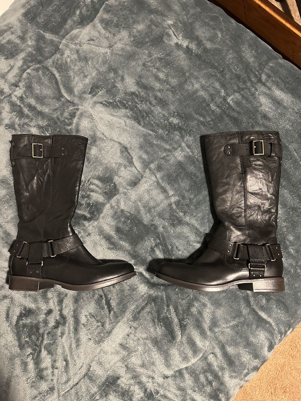 Ugg UGG Australia Damien textured leather tall lodge black boots Size US 6.5 / IT 36.5 - 1 Thumbnail