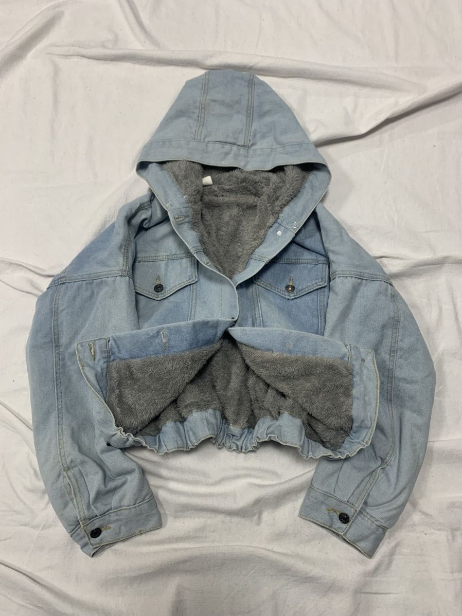 Japanese Brand VINTAGE CROPPED FAUX FUR DENIM BOMBER JACKET JAPANESE STYLE Size US M / EU 48-50 / 2 - 1 Thumbnail