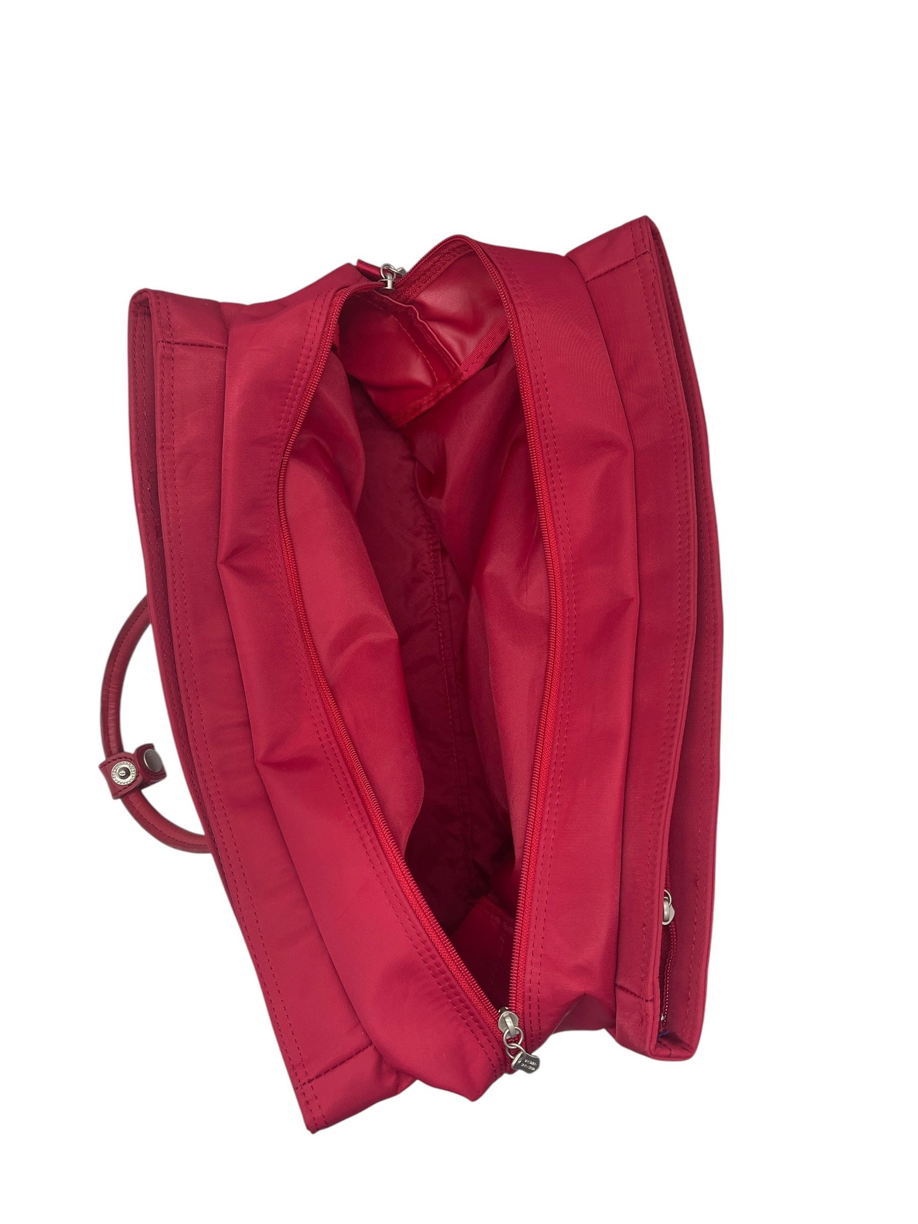 United Colors Of Benetton United Colors of Benetton Red Nylon Weekender Duffel Bag Y2K Size ONE SIZE - 14 Thumbnail