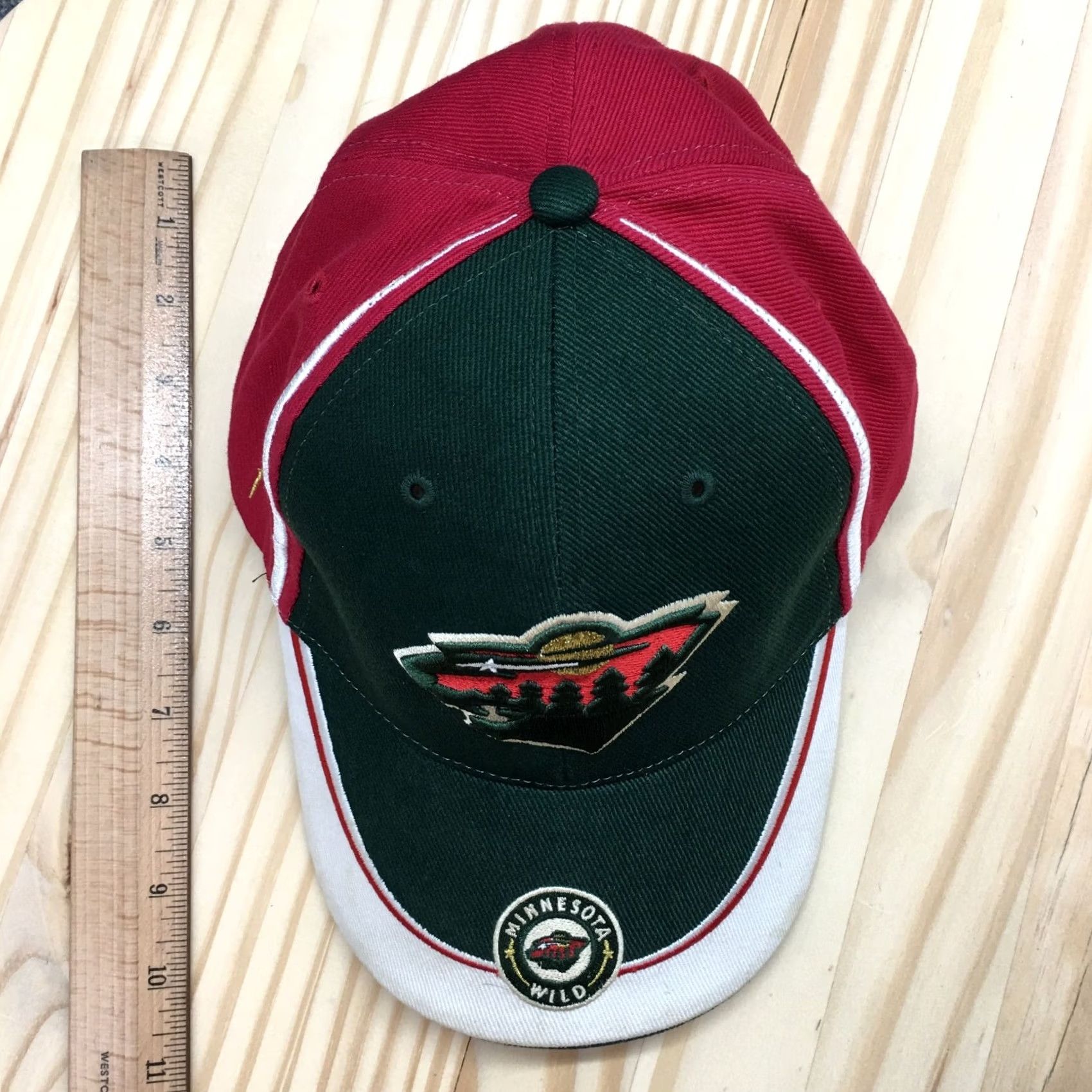 NHL Minnesota Wild NHL Baseball Cap Mens Red OS Curved Brim Embroidered Logo Size ONE SIZE - 3 Thumbnail
