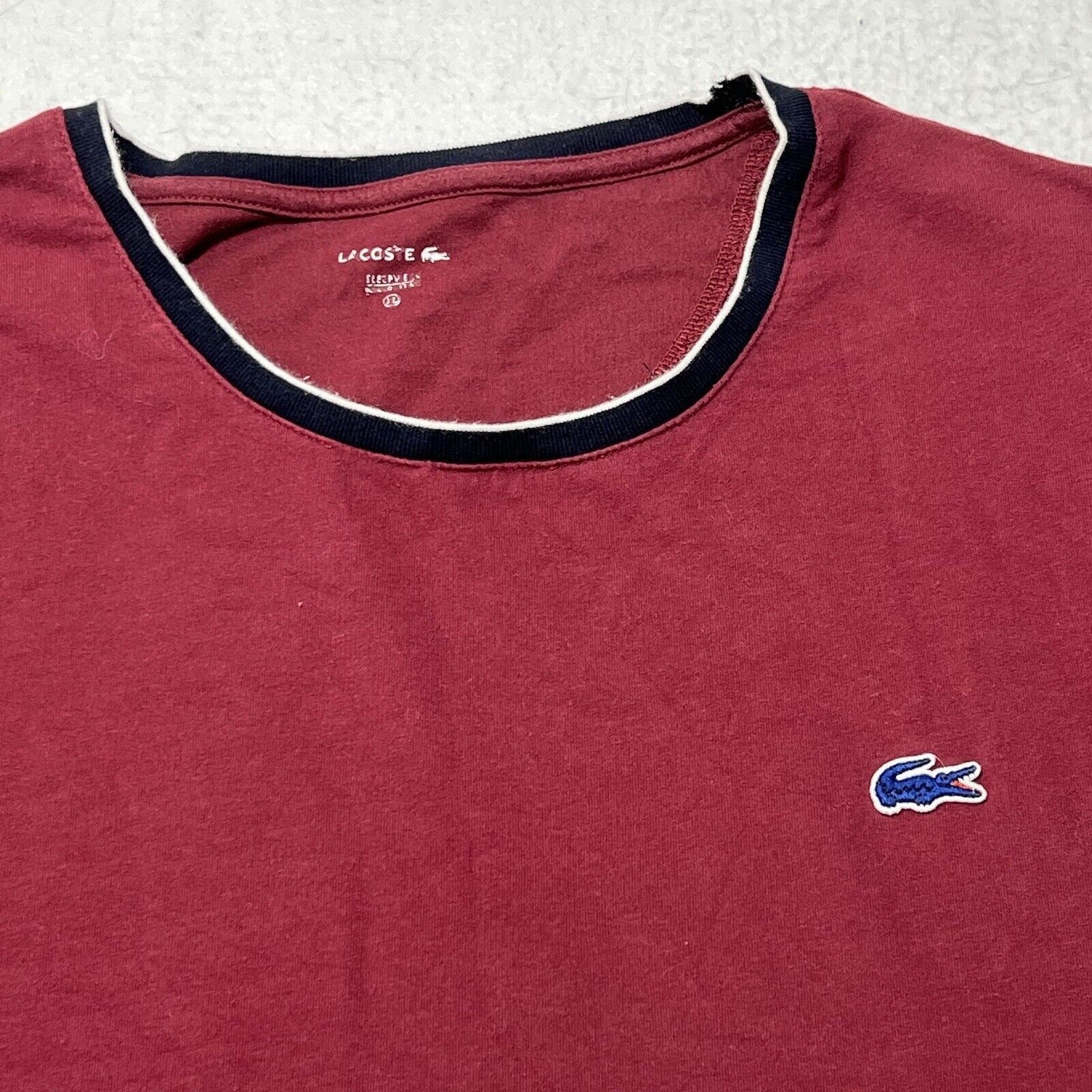 Lacoste Lacoste Sleepwear XL Crewneck Sweatshirt Maroon Loungewear Size US XL / EU 56 / 4 - 2 Thumbnail