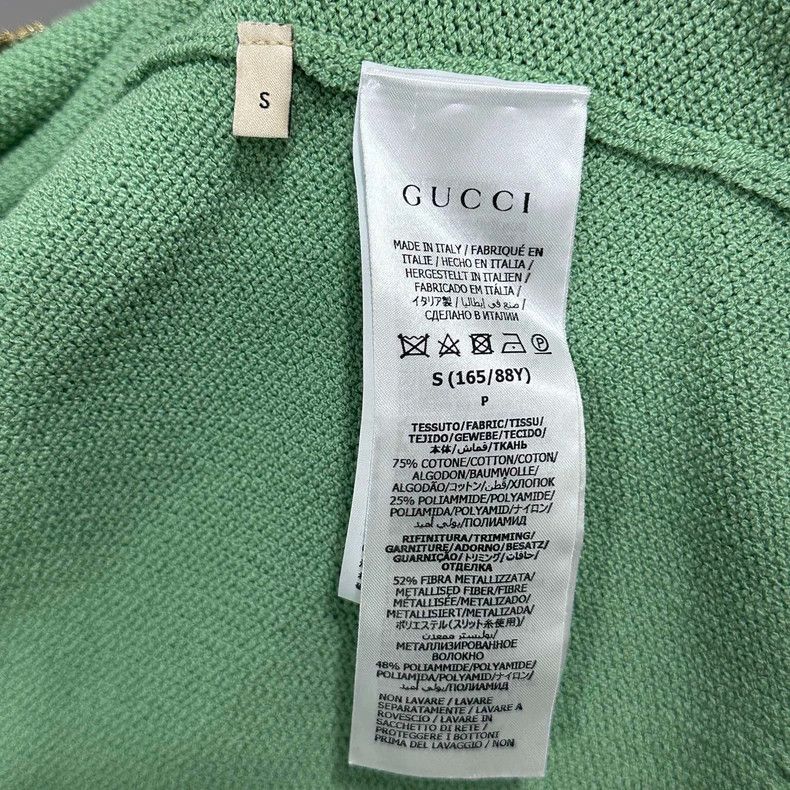 Gucci Gucci Peacock green gold-bordered cardigan coat 2506-Nextar Size S / US 4 / IT 40 - 5 Thumbnail