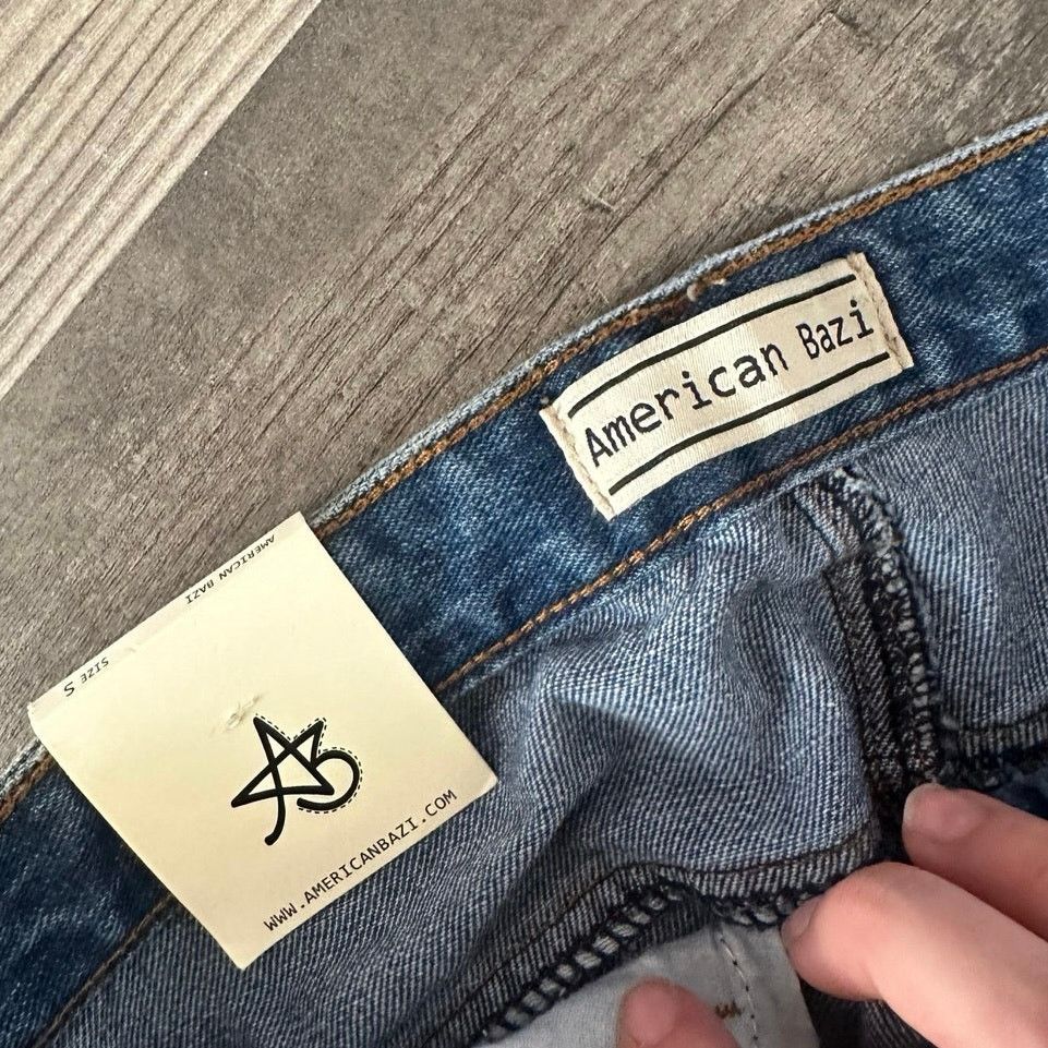 Other american bazi dark blue extremely distressed ripped jeans Size 26" / US 2 / IT 38 - 3 Thumbnail