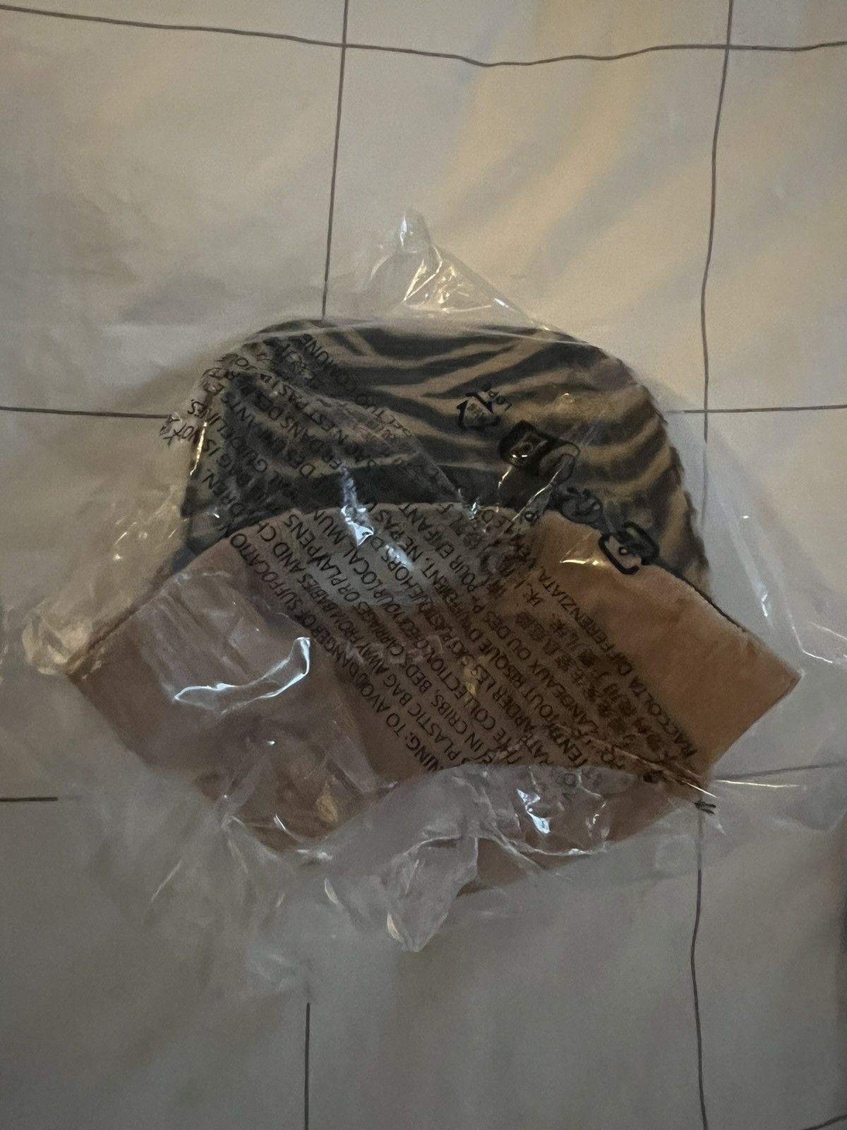 Supreme Tiger 5-Panel Tan Snap Back Cap