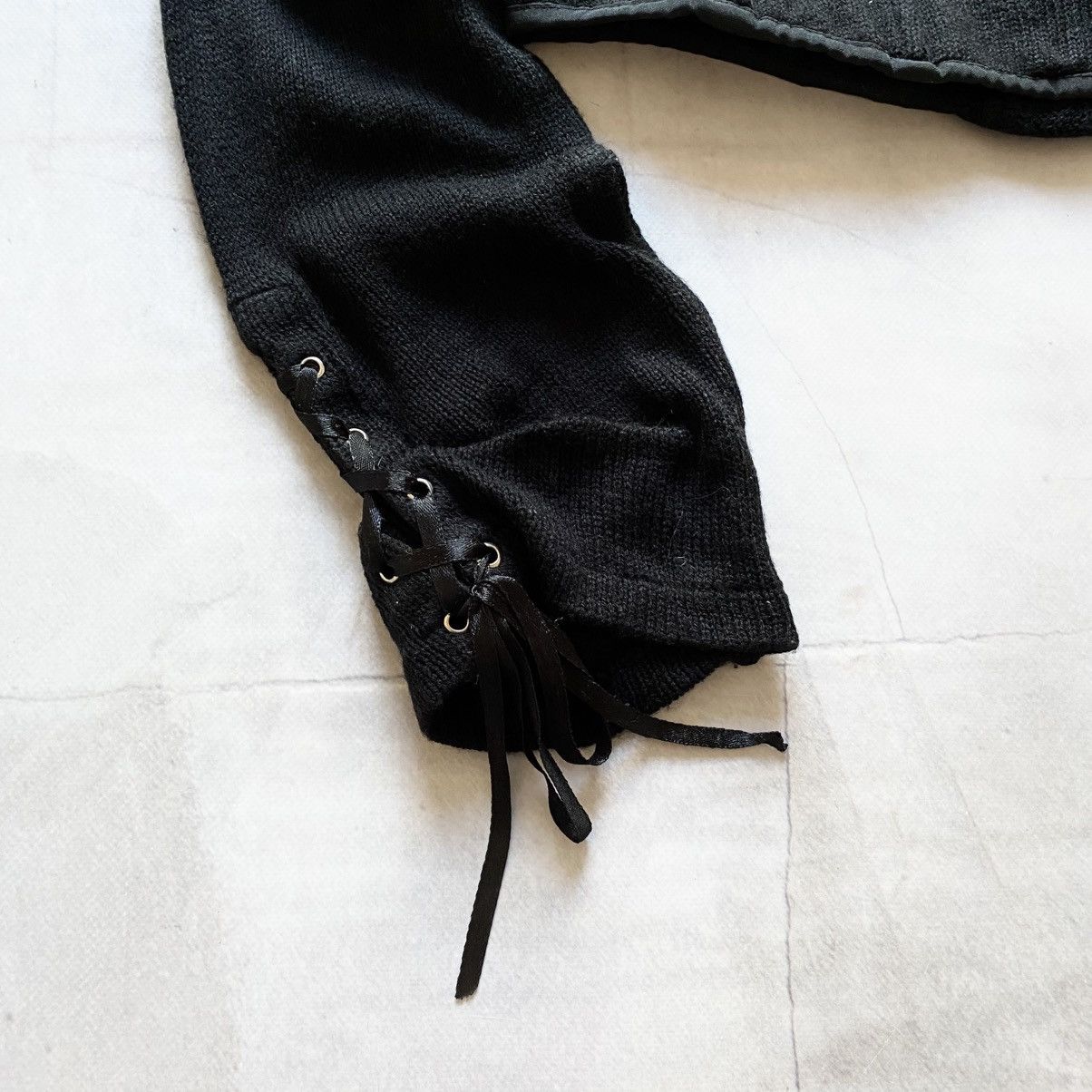 Hysteric Glamour 00s Punk Poizen Industries Corset Lace Up Zip Sweatshirt Y2K Size L / US 10 / IT 46 - 3 Thumbnail