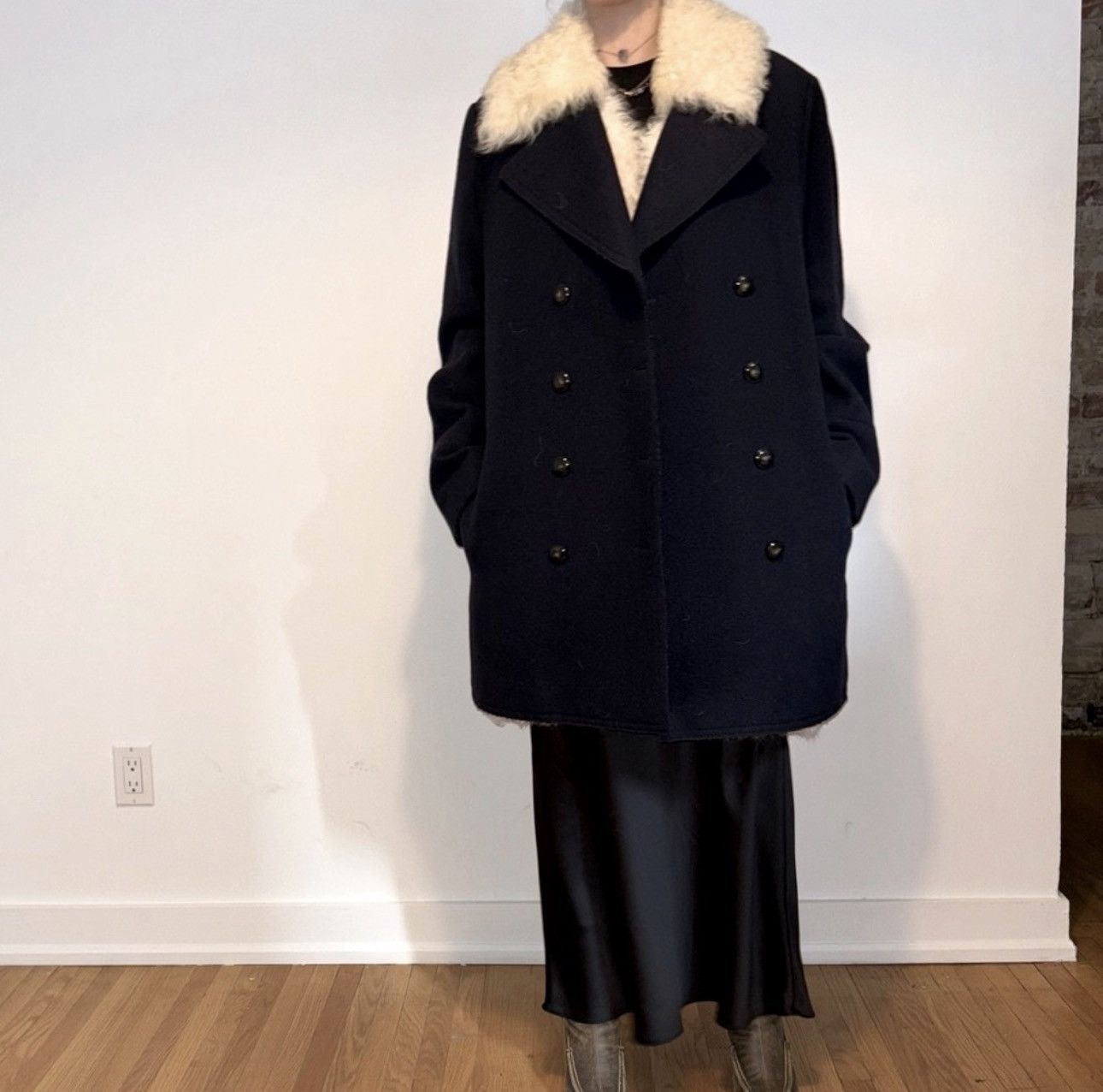 Sonia Rykiel SONIA RYKIEL PARIS Wool Coat & detachable fur vest Size L / US 10 / IT 46 - 2 Thumbnail