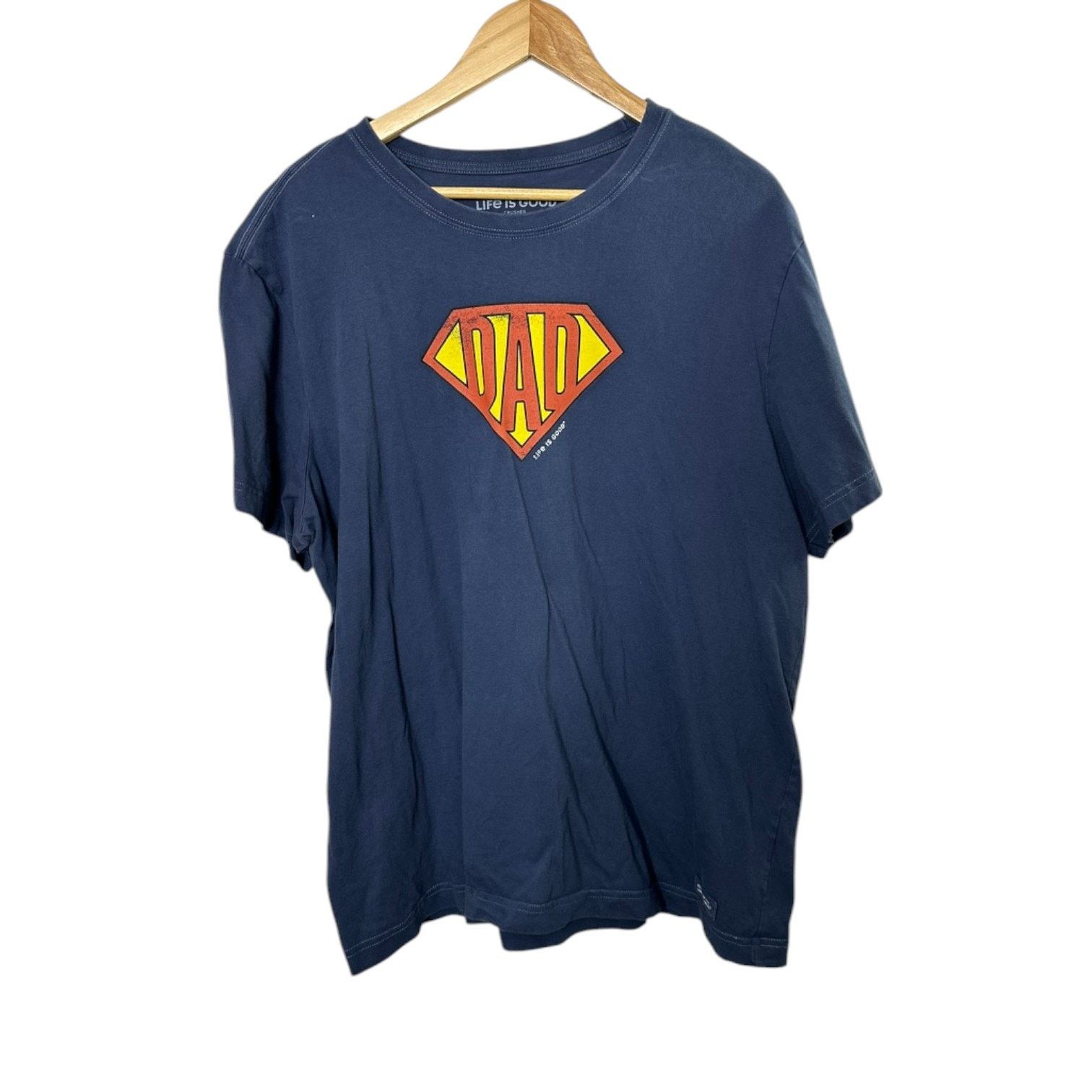 Life is Good Life is Good Navy Blue Crusher SUPER DAD Graphic Shirt XL Size US XL / EU 56 / 4 - 1 Thumbnail