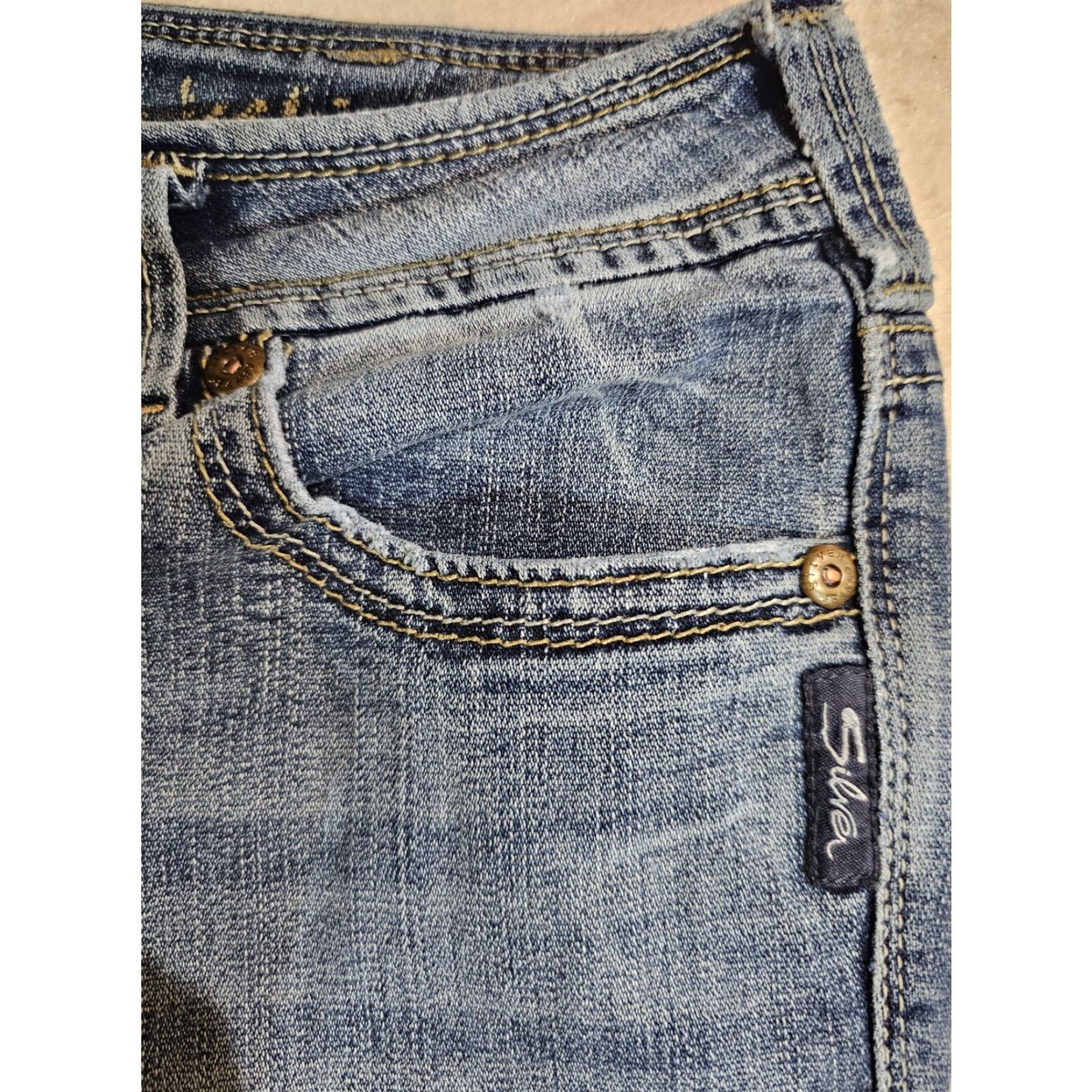Silver Jeans Co. Classic Silver Jeans Julia Bootcut Denim Jeans Medium Wash Womens Size 33x32 Size 24" / US 00 / IT 34 - 4 Thumbnail