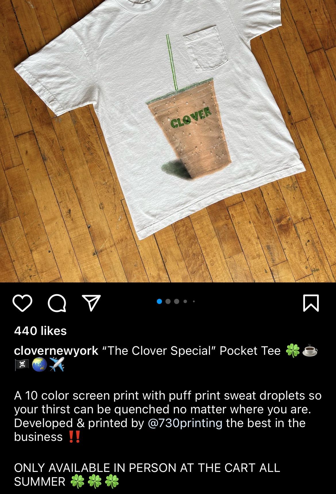 Asspizza AssPizza Clover NYC 730 Printing Coffee Special Graphic Tee Size US M / EU 48-50 / 2 - 3 Thumbnail