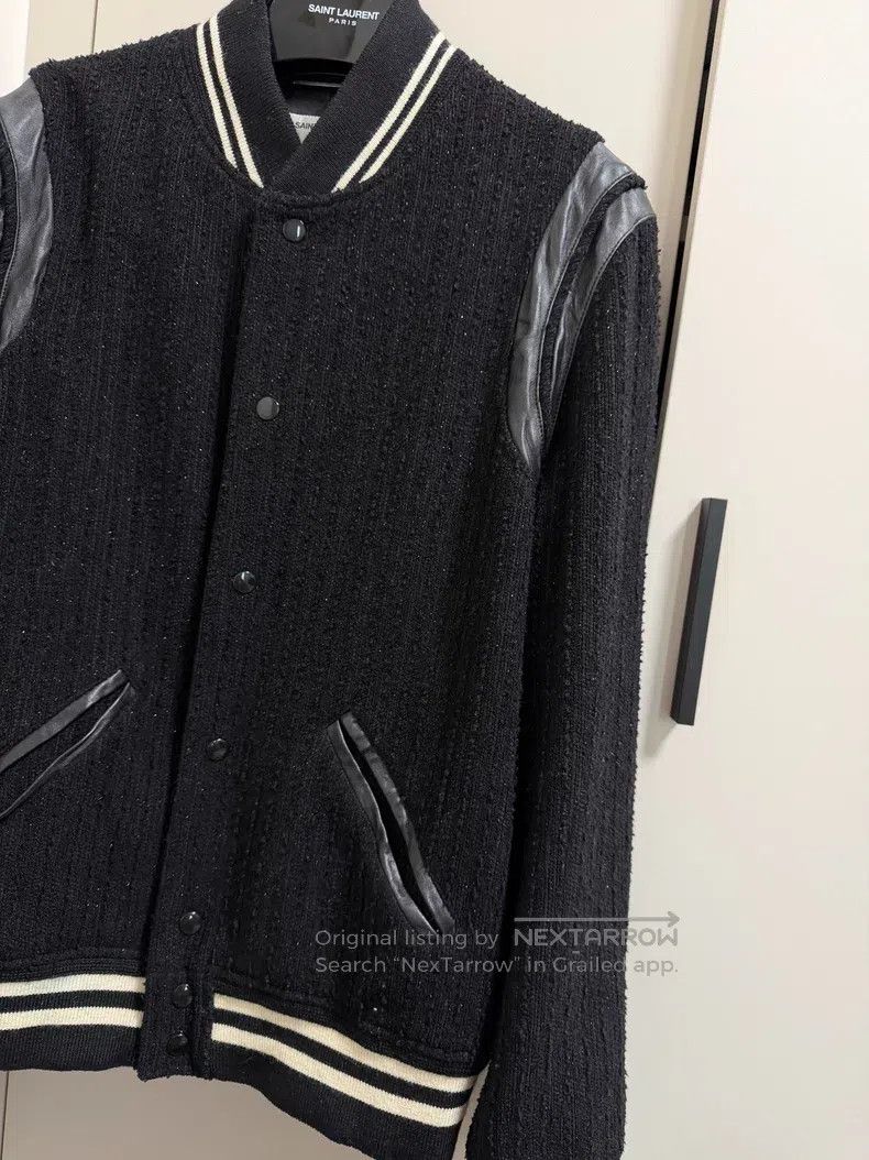 Saint Laurent Paris Saint Laurent Paris Chanel Inspired Woolen Baseball Jacket Size US L / EU 52-54 / 3 - 3 Thumbnail