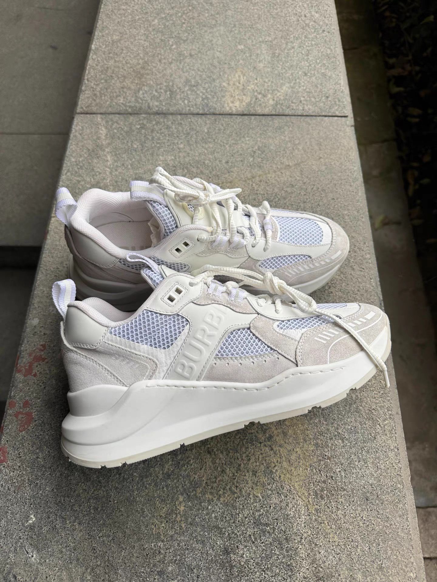 Burberry Burberry Men's White Lace-Up Casual Shoes K6 Size US 8 / EU 41 - 3 Thumbnail