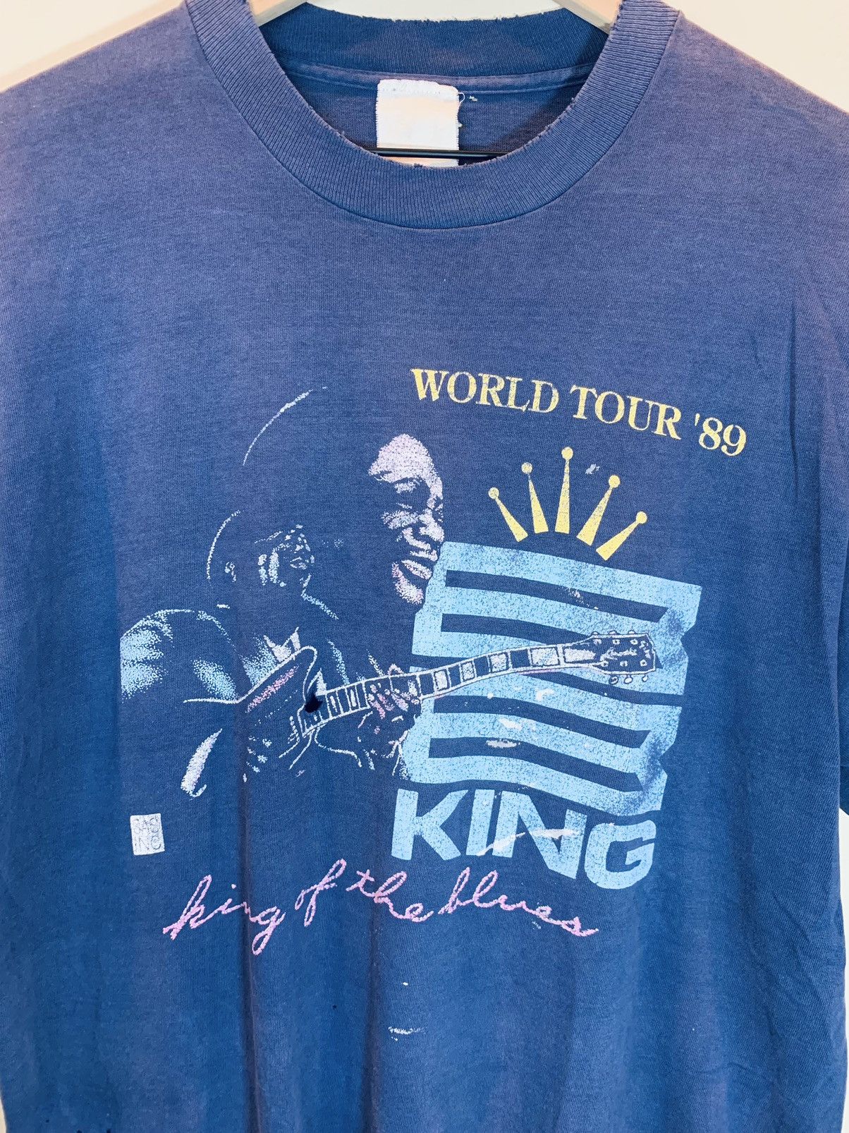Band Tees × Vintage RARE* Vintage 1989 BB King Of The Blues World Tour Art Shirt Size US XL / EU 56 / 4 - 2 Thumbnail