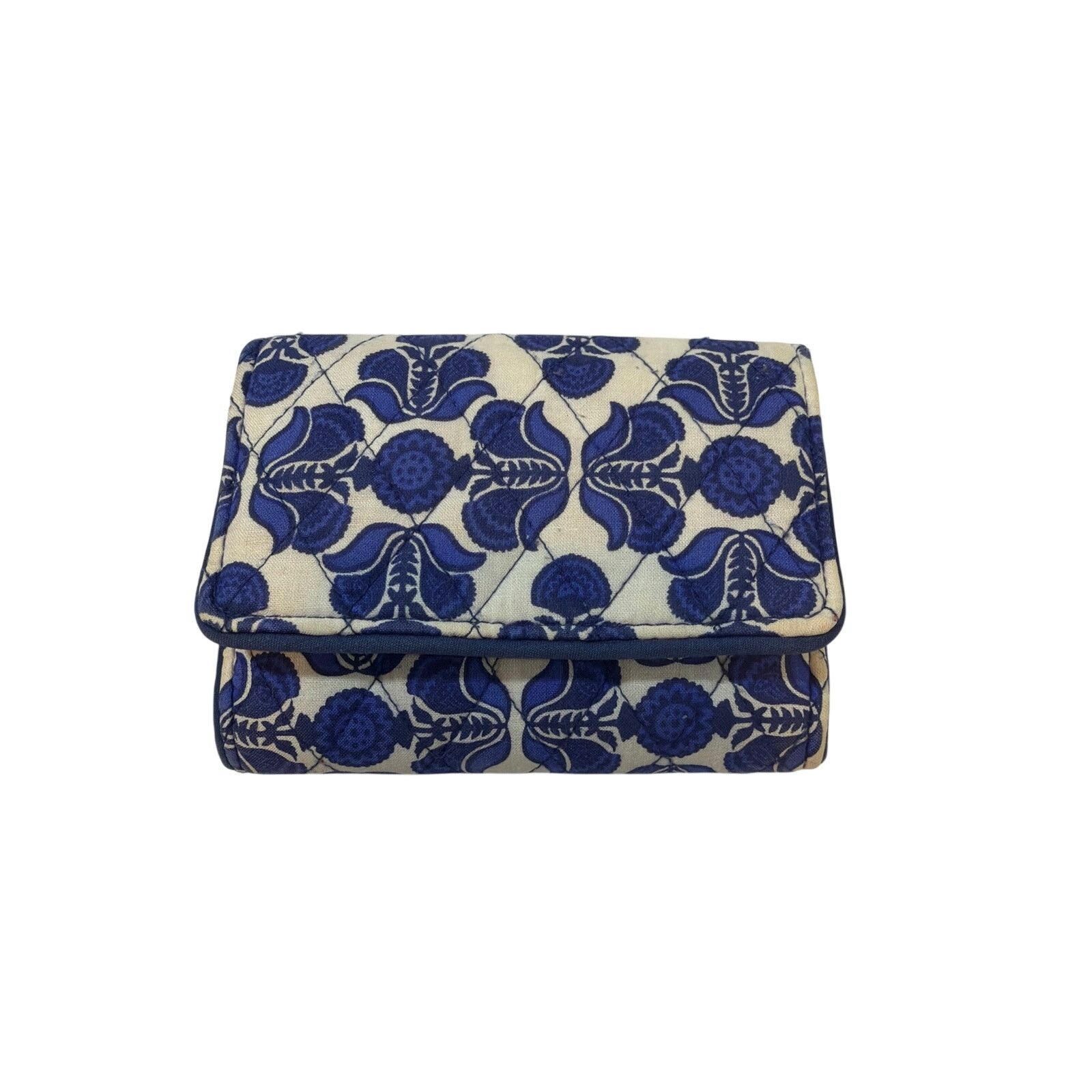 Vera Bradley Vera Bradley Petite Trifold Wallet Cobalt Tile pattern 5 x 4 Size ONE SIZE - 1 Thumbnail