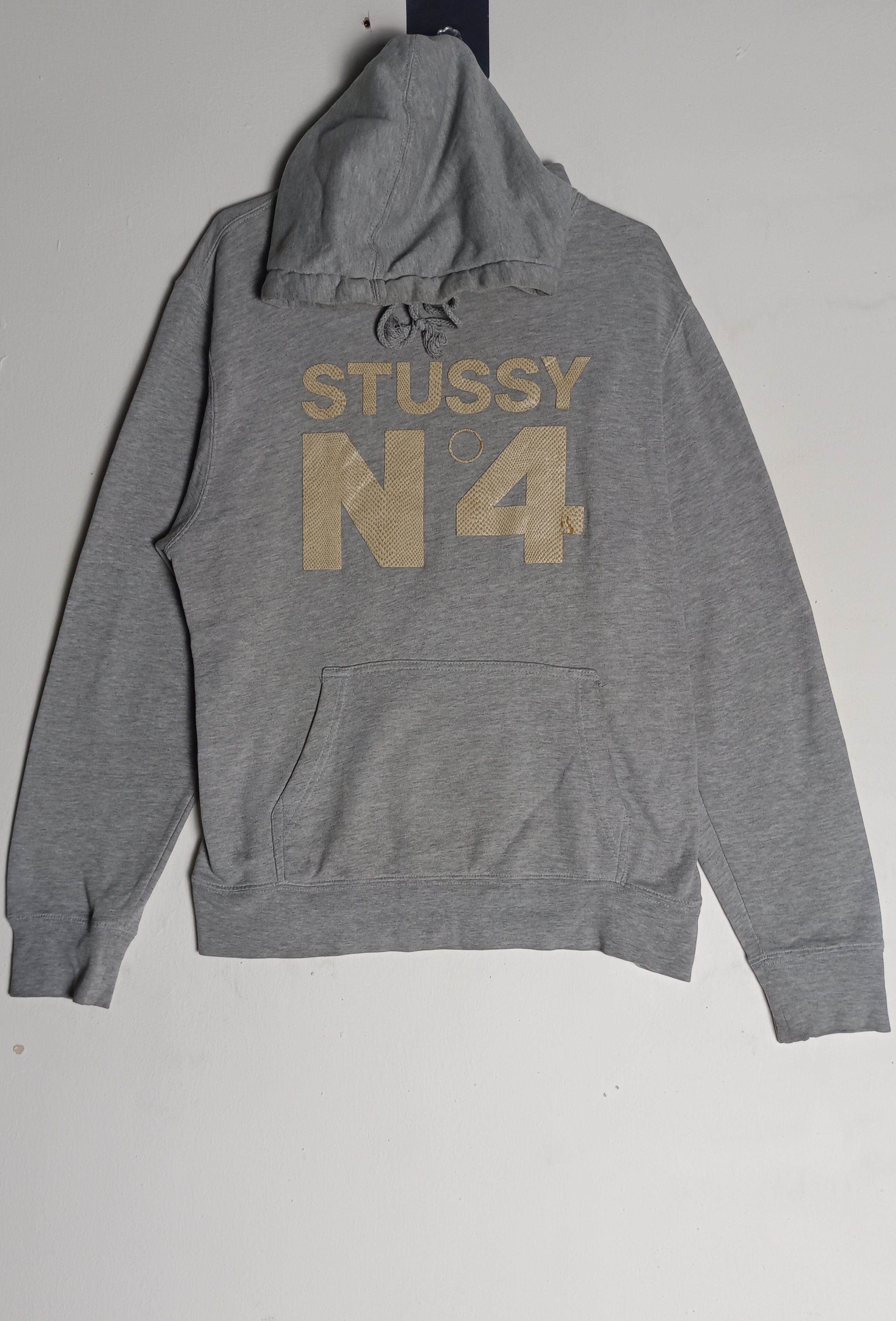 image of Stussy N4 Snake Hoodie Skin in Grey, Men's (Size Medium)
