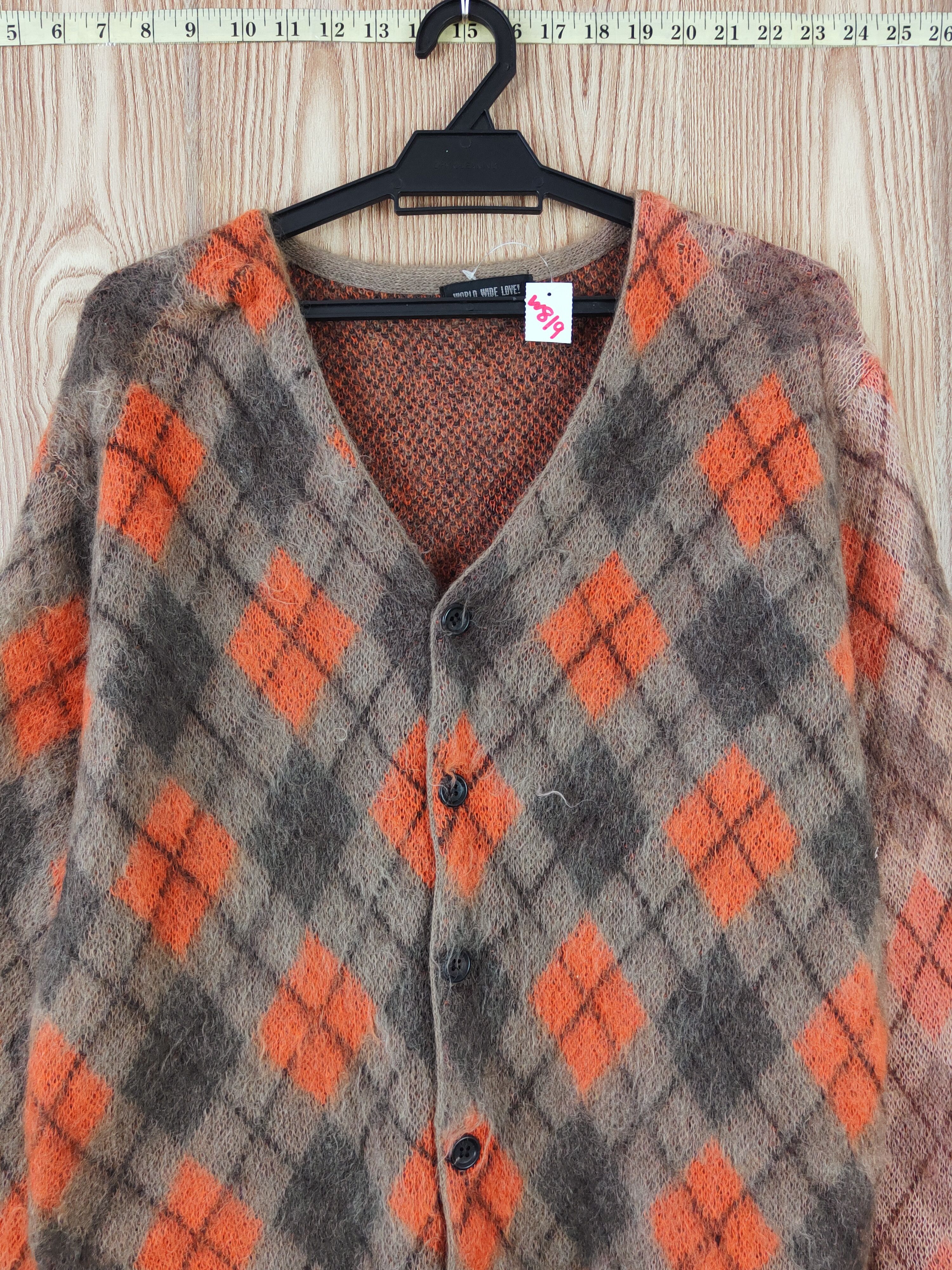 Japanese Brand World Wide Love! Brown Knitwear Cardigan #W819 Size M / US 6-8 / IT 42-44 - 2 Thumbnail