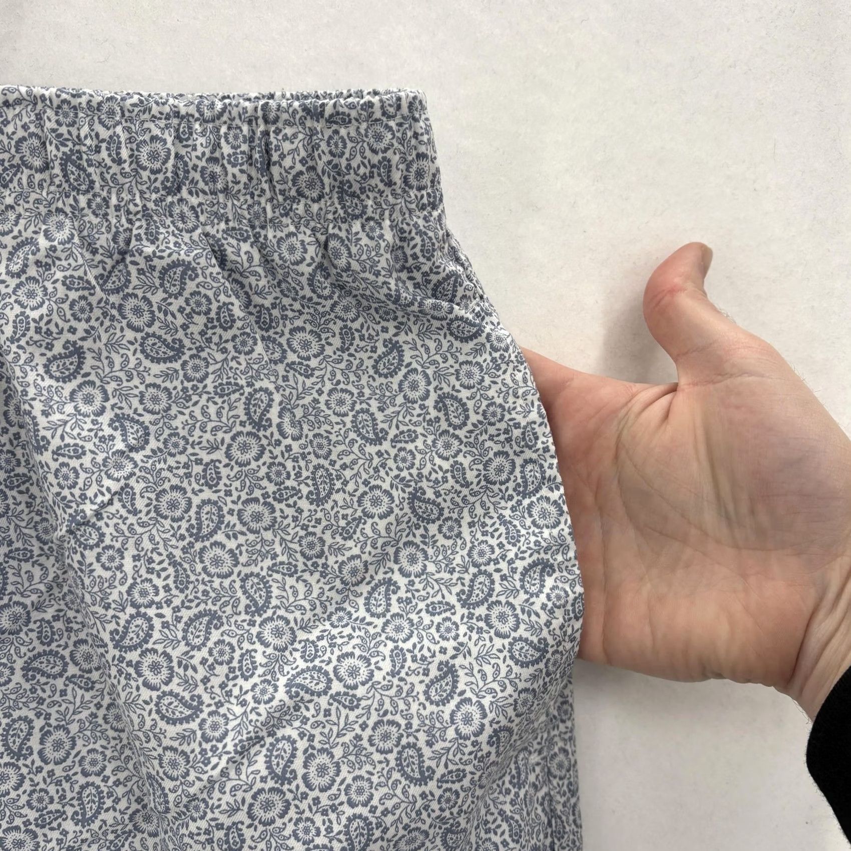 Hart Schaffner Marx Hart Schaffner Marx Sleep Shorts Mens Big 3X Blue Floral Cotton Loungewear Print Size US 39 - 2 Thumbnail