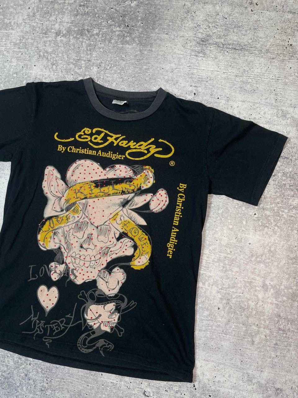 Ed Hardy Vintage Ed Hardy Christian Audigier Big Logo Tee T-Shirt Y2K Size US L / EU 52-54 / 3 - 2 Thumbnail