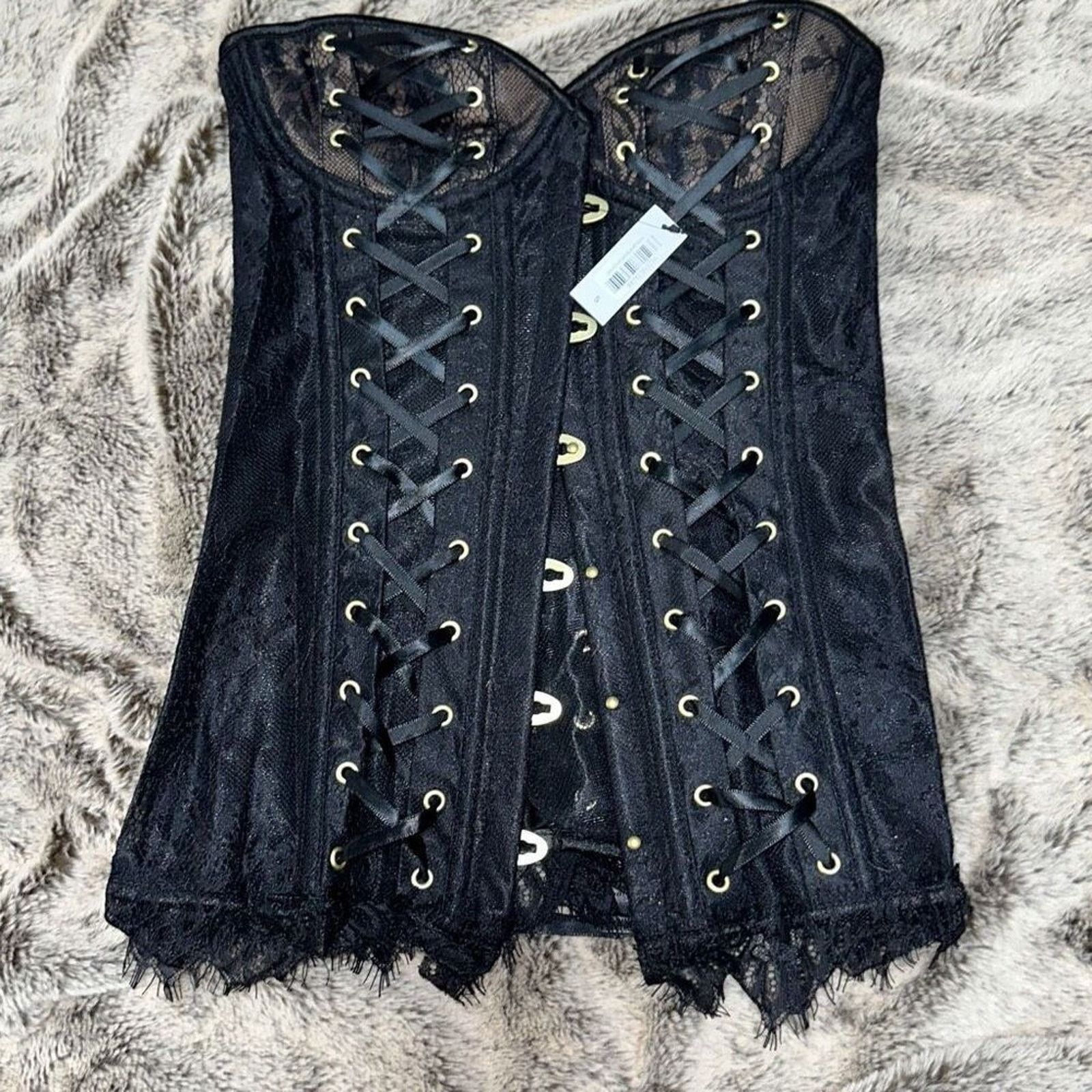 Other Adore Me Adjustable Black Corset | Sz S, NWT Size S / US 4 / IT 40 - 2 Thumbnail