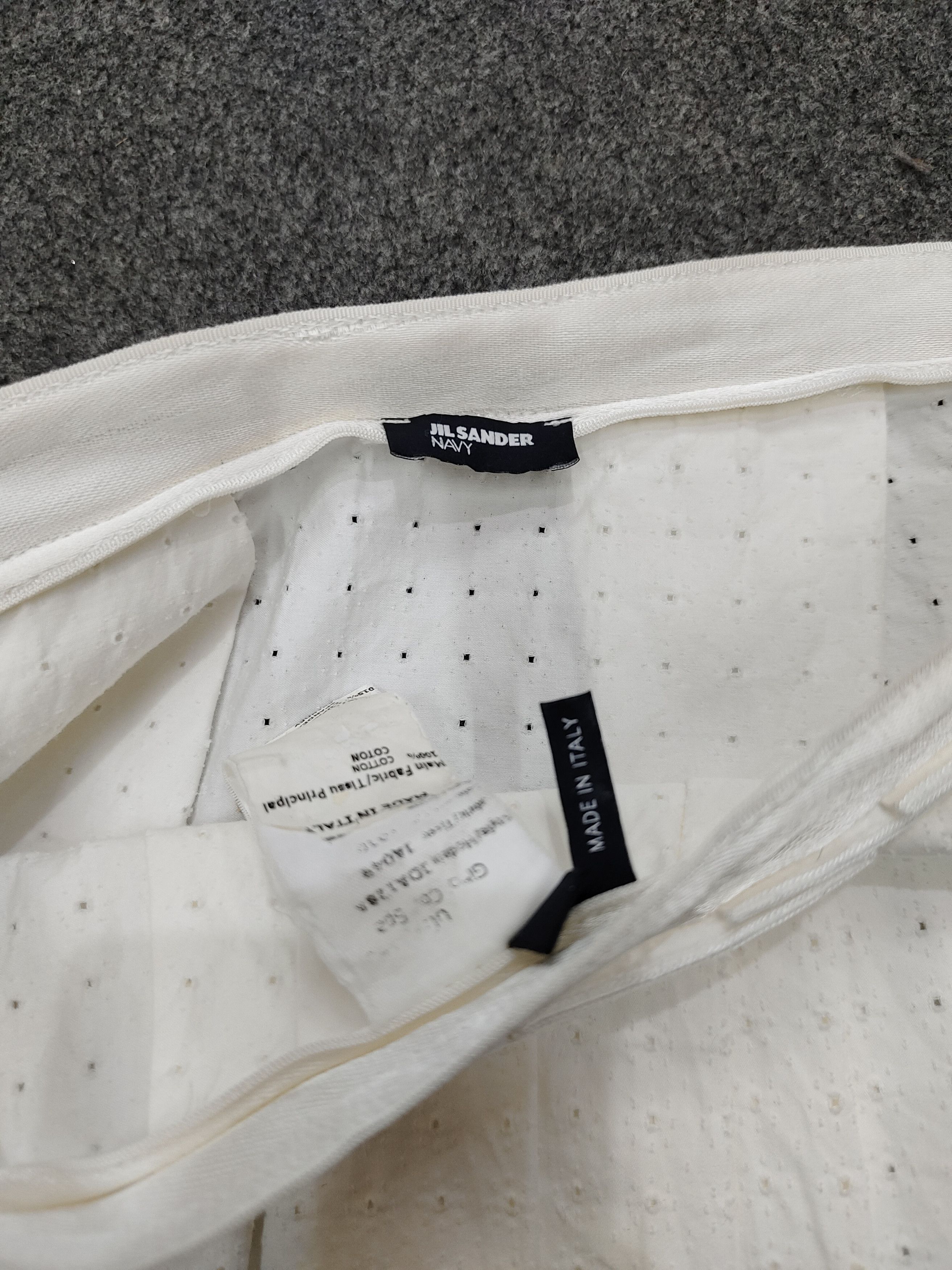 Jil Sander Jil Sander Navy - Minimal Off White Pleated Skirt Size 28" / US 6 / IT 42 - 10 Thumbnail