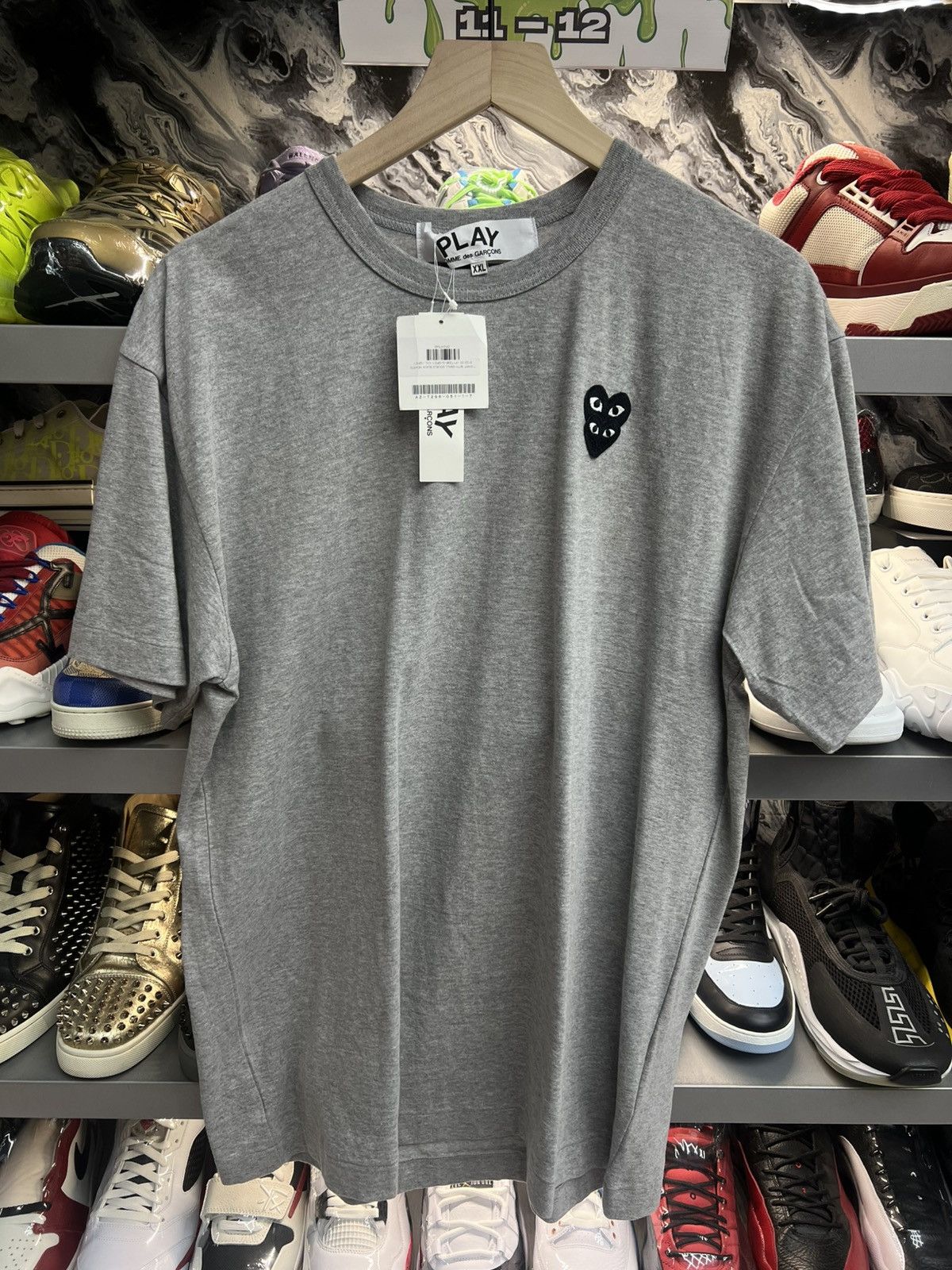 Comme des Garcons PLAY CDG Grey Tee Size US XXL / EU 58 / 5 - 1 Thumbnail