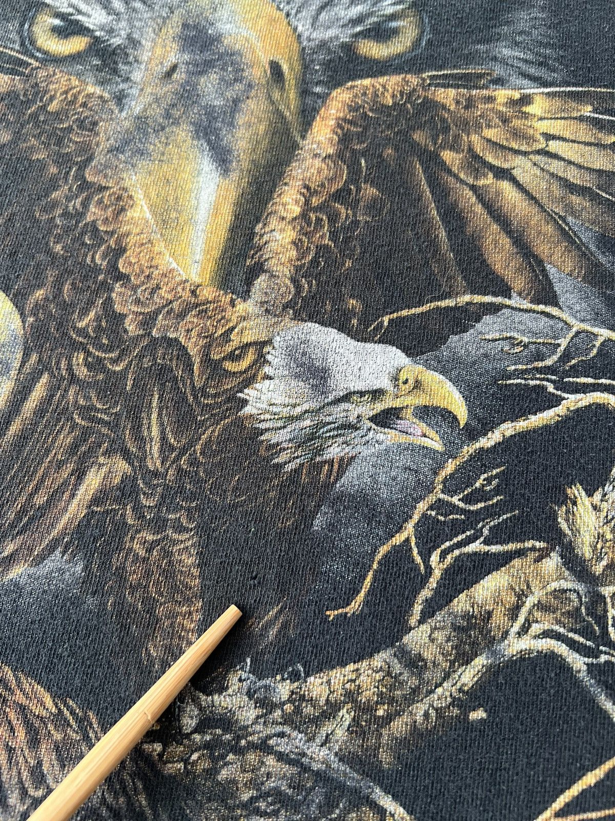 Vintage Vintage 2000s Eagle Animals Nature Graphic Black T-shirt Size US XXL / EU 58 / 5 - 6 Thumbnail