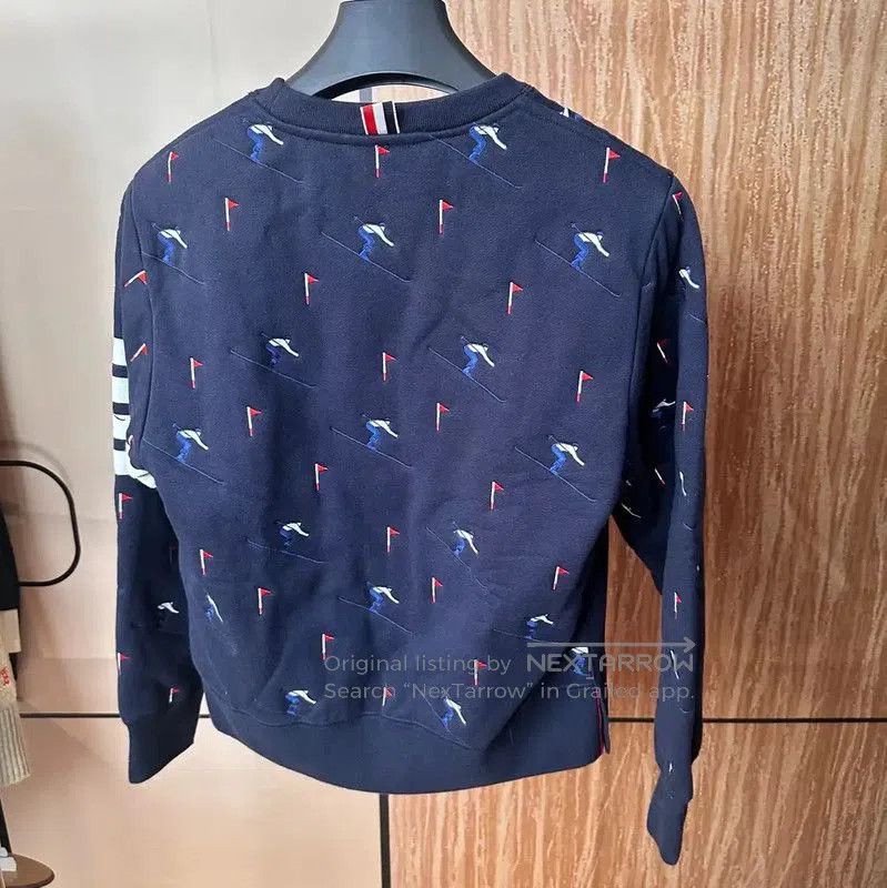 Thom Browne Thom Browne Navy Cotton Women's Sweatshirt . Size S / US 4 / IT 40 - 2 Thumbnail