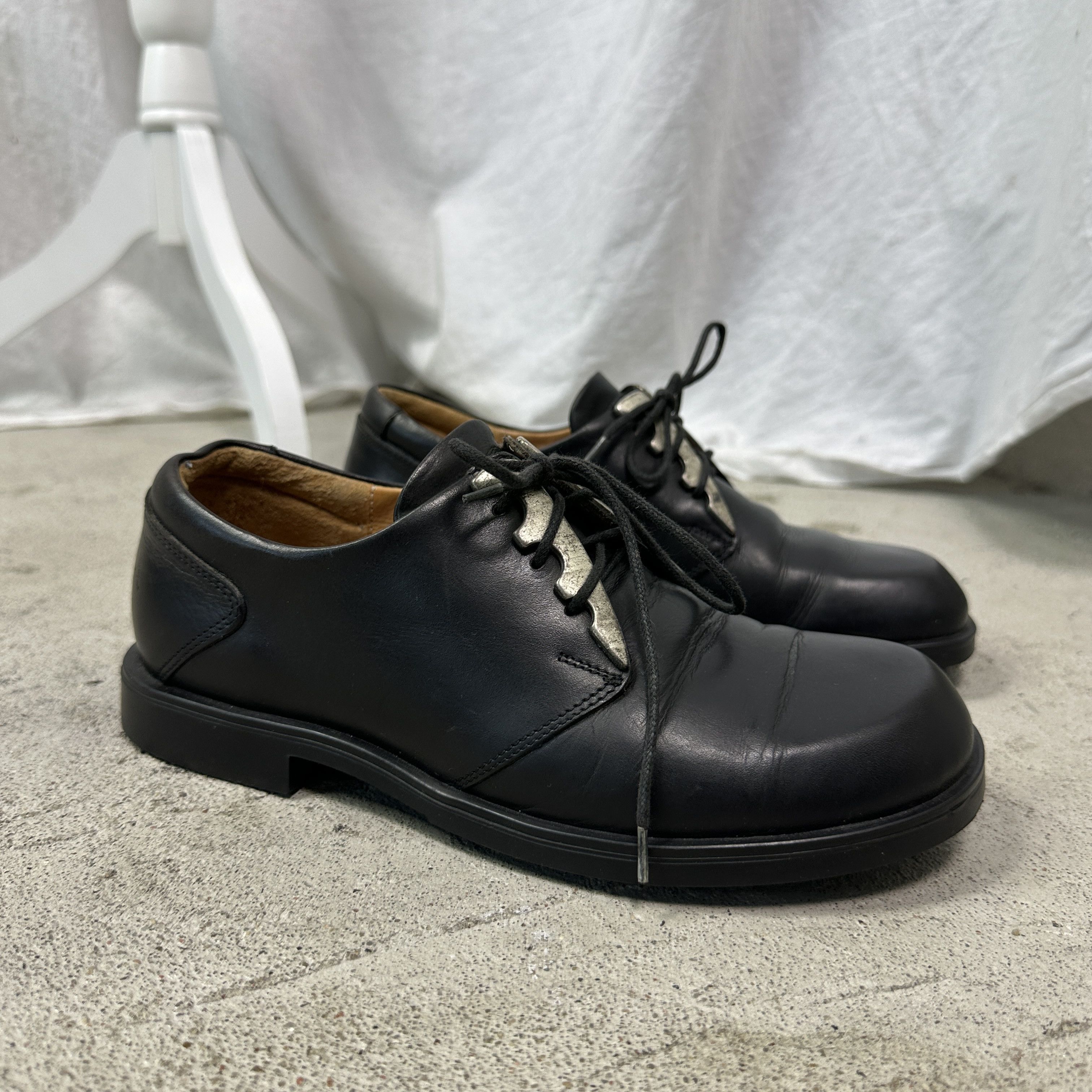 Vintage Vintage Avant Garde Leather Grunge Derby Shoes Y2K Size US 5.5 / IT 35.5 - 4 Thumbnail