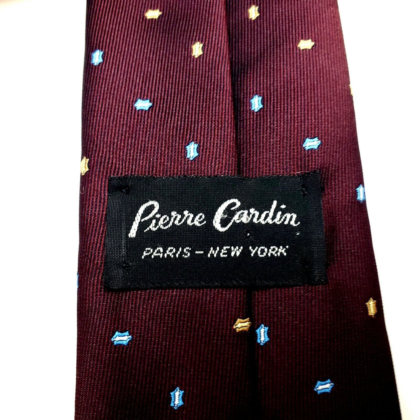 Pierre Cardin Pierre Cardin Polyester Tie Purple Woven Short Skinny Size ONE SIZE - 3 Thumbnail