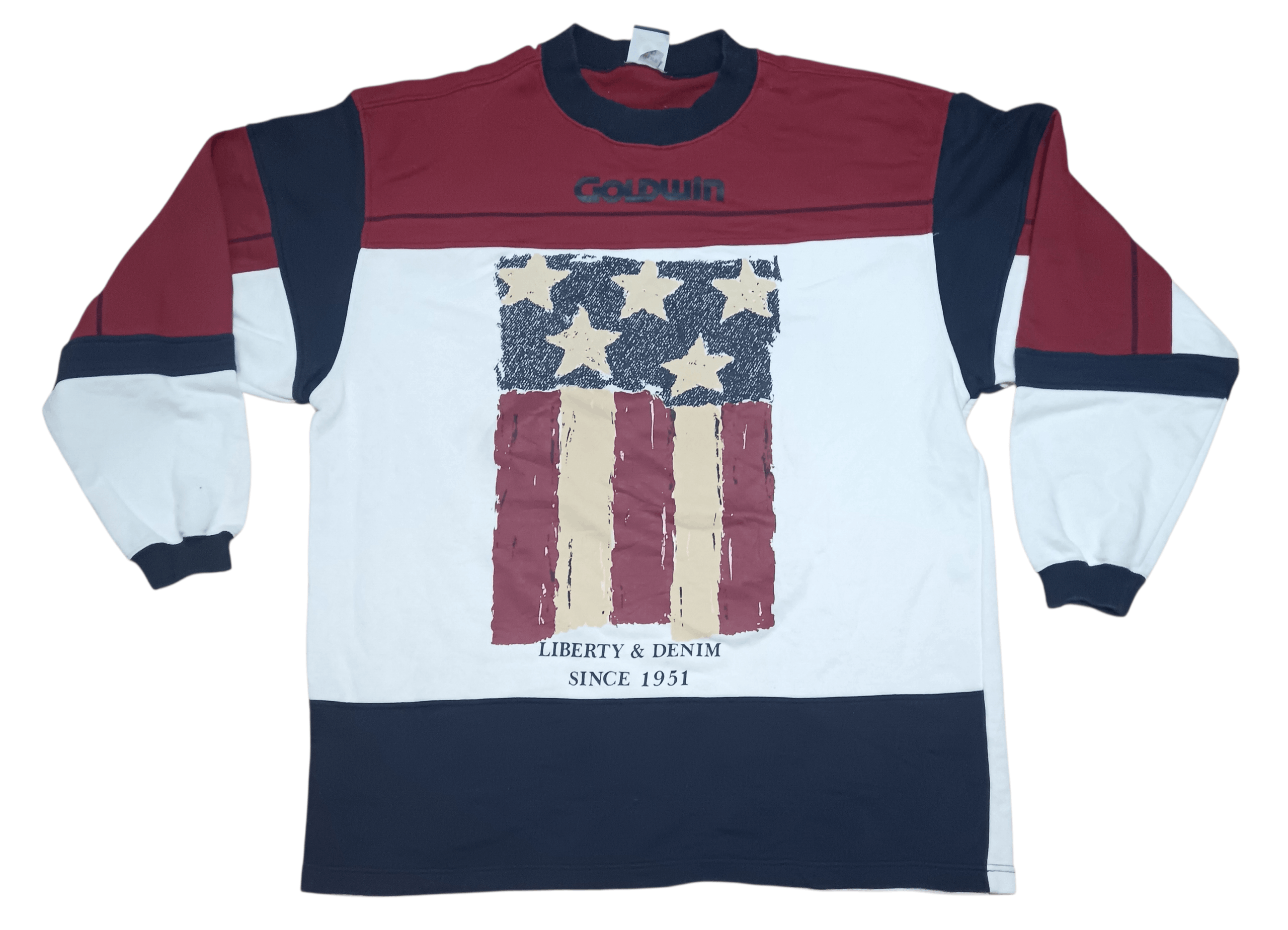 Goldwin GOLDWIN LIBERTY & DENIM SWEATSHIRT Size US XL / EU 56 / 4 - 1 Thumbnail
