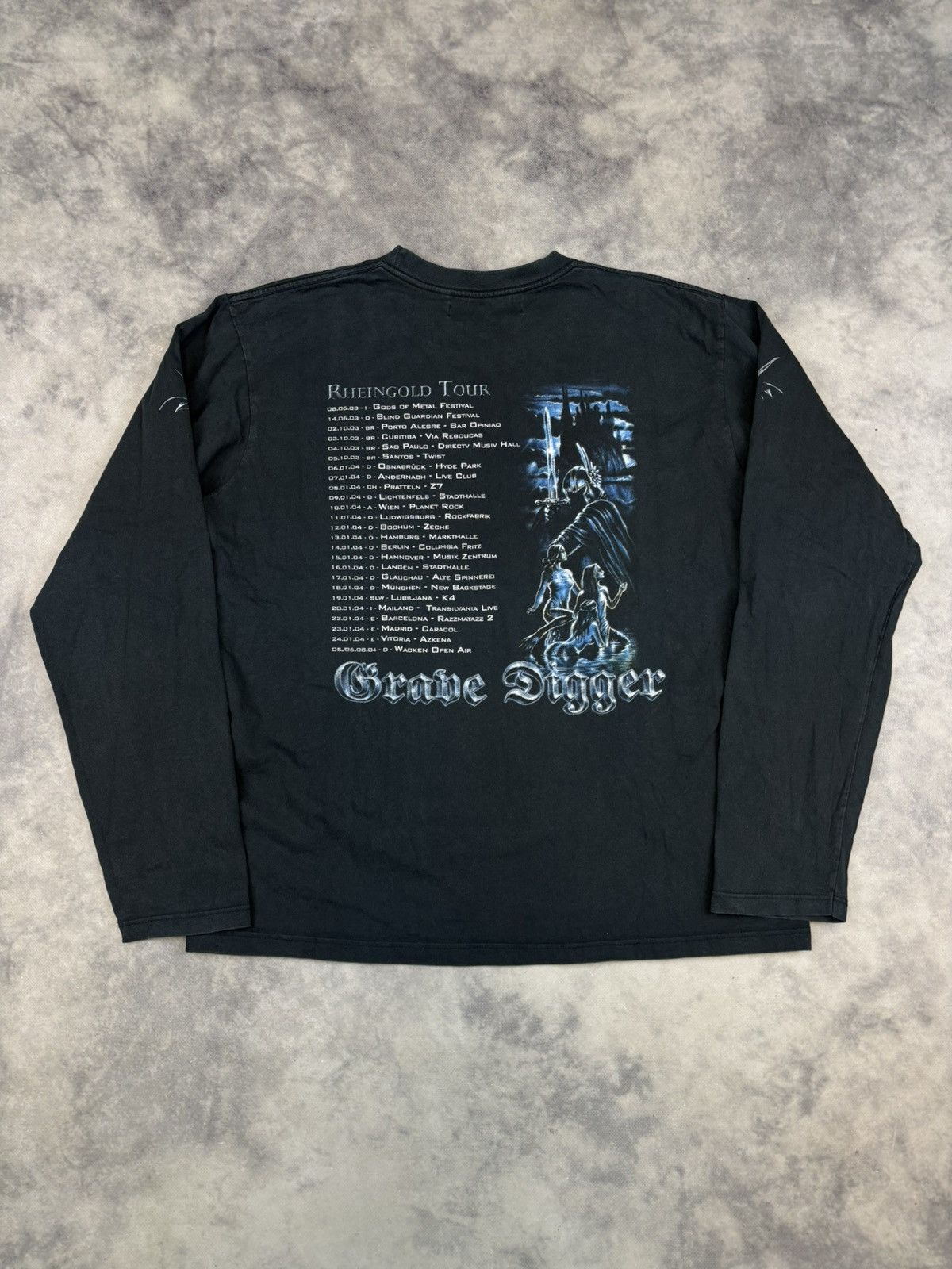 Band Tees × Vintage Grave Digger Band Rock Metal Tour Festival y2k 00s 2003 rare Size US XL / EU 56 / 4 - 4 Thumbnail