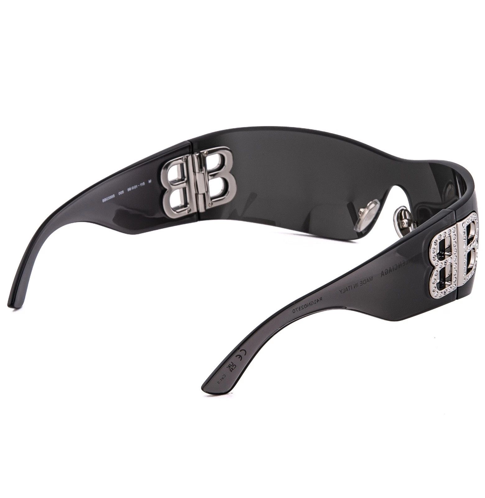 Balenciaga BALENCIAGA BB0359S 0359 BOSSY MASK Wrap Black Sunglasses 005 Size ONE SIZE - 3 Thumbnail