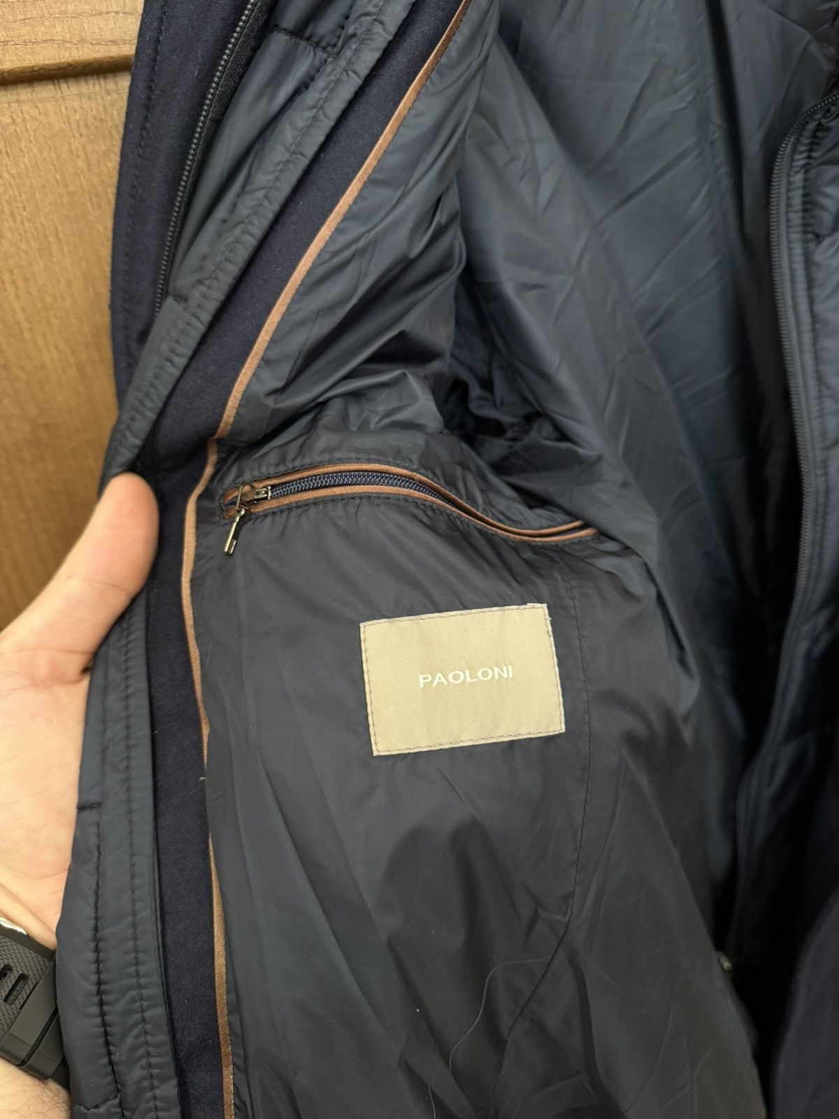 Paoloni Paoloni Quarantasei Navy Blue Wool Coat Jacket Size US S / EU 44-46 / 1 - 11 Thumbnail