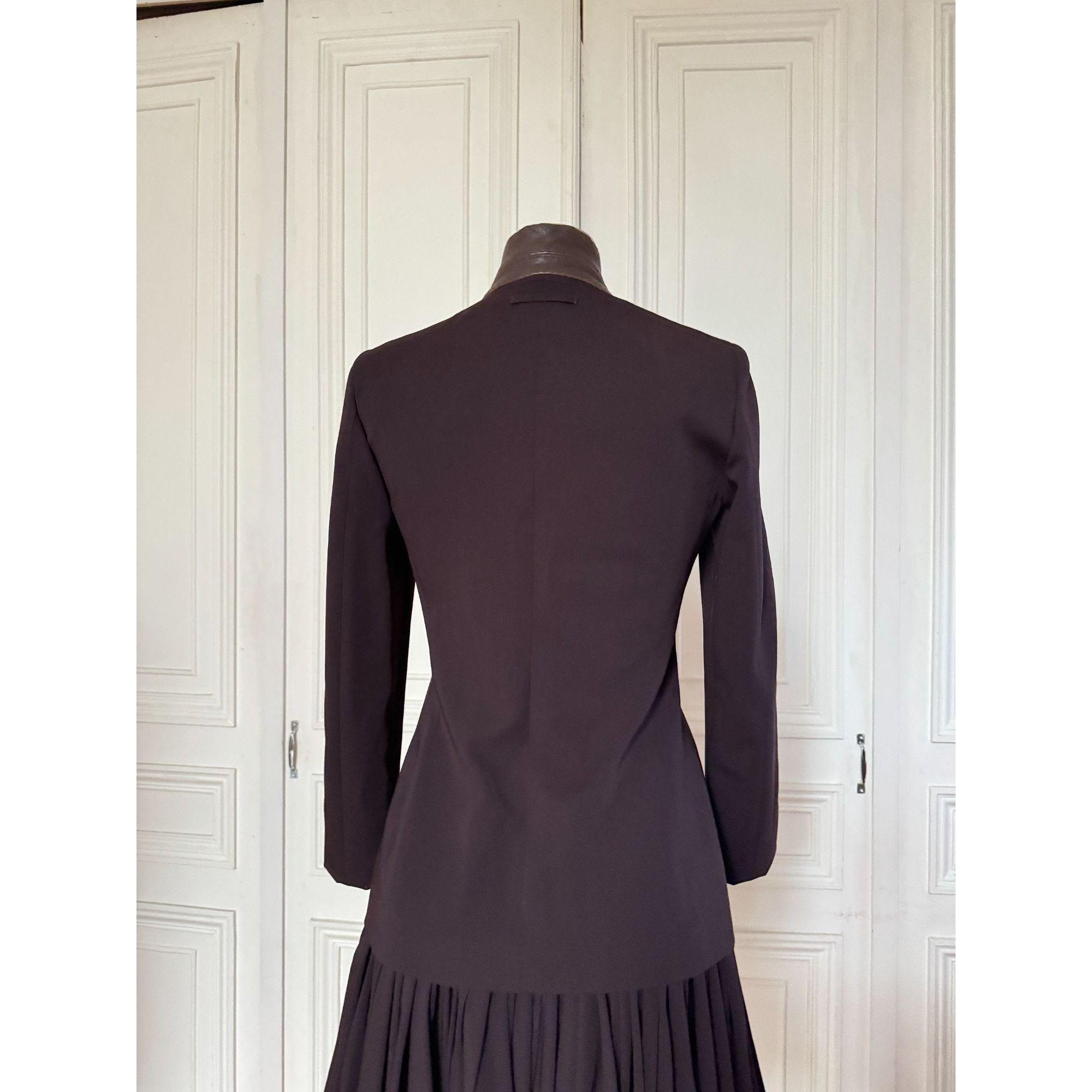 Jean Paul Gaultier 1990s Brown Wool Skirt Suit Size S / US 4 / IT 40 - 4 Thumbnail