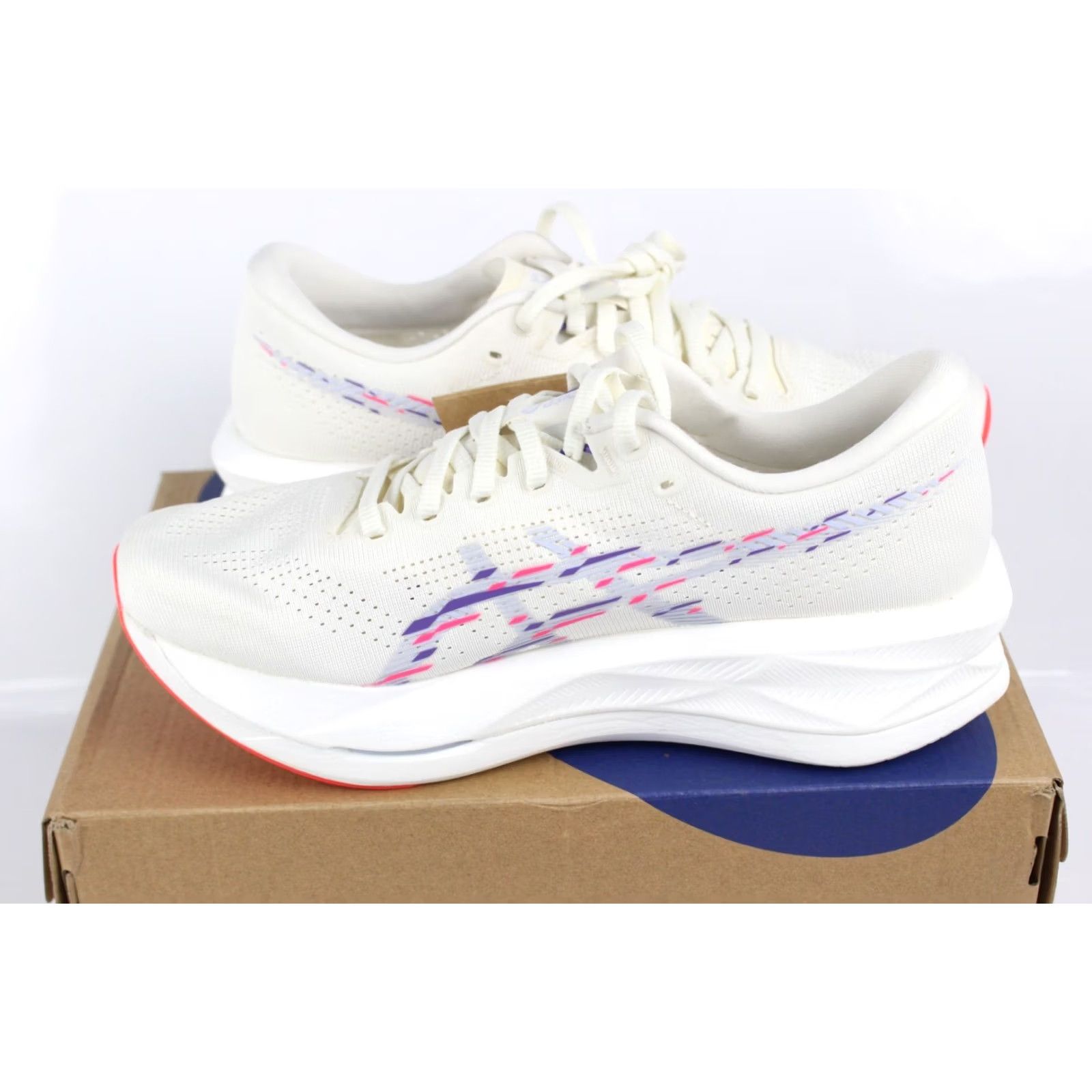 Asics Asics Sonicblast Men's Running Training Shoes Lightweight 12 Cream / Blue Fade Bouncy Size US 12 / EU 45 - 2 Thumbnail