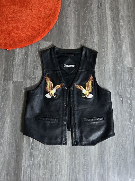 Supreme Leather Eagle Vest | Grailed