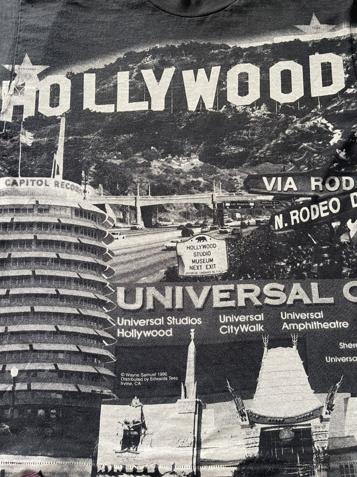 Vintage VINTAGE 90S HOLLYWOOD WAYNE SAMUEL FULL PRINT VERY RARE Size US L / EU 52-54 / 3 - 3 Thumbnail