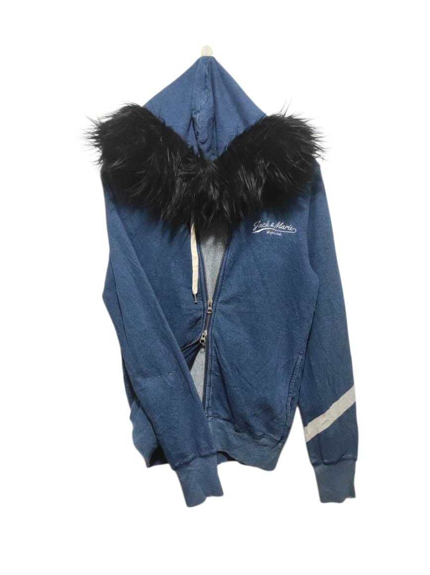 Japanese Brand Jack & Marie denim double zip fur hoodie ifsix LGB style Size US S / EU 44-46 / 1 - 1 Thumbnail
