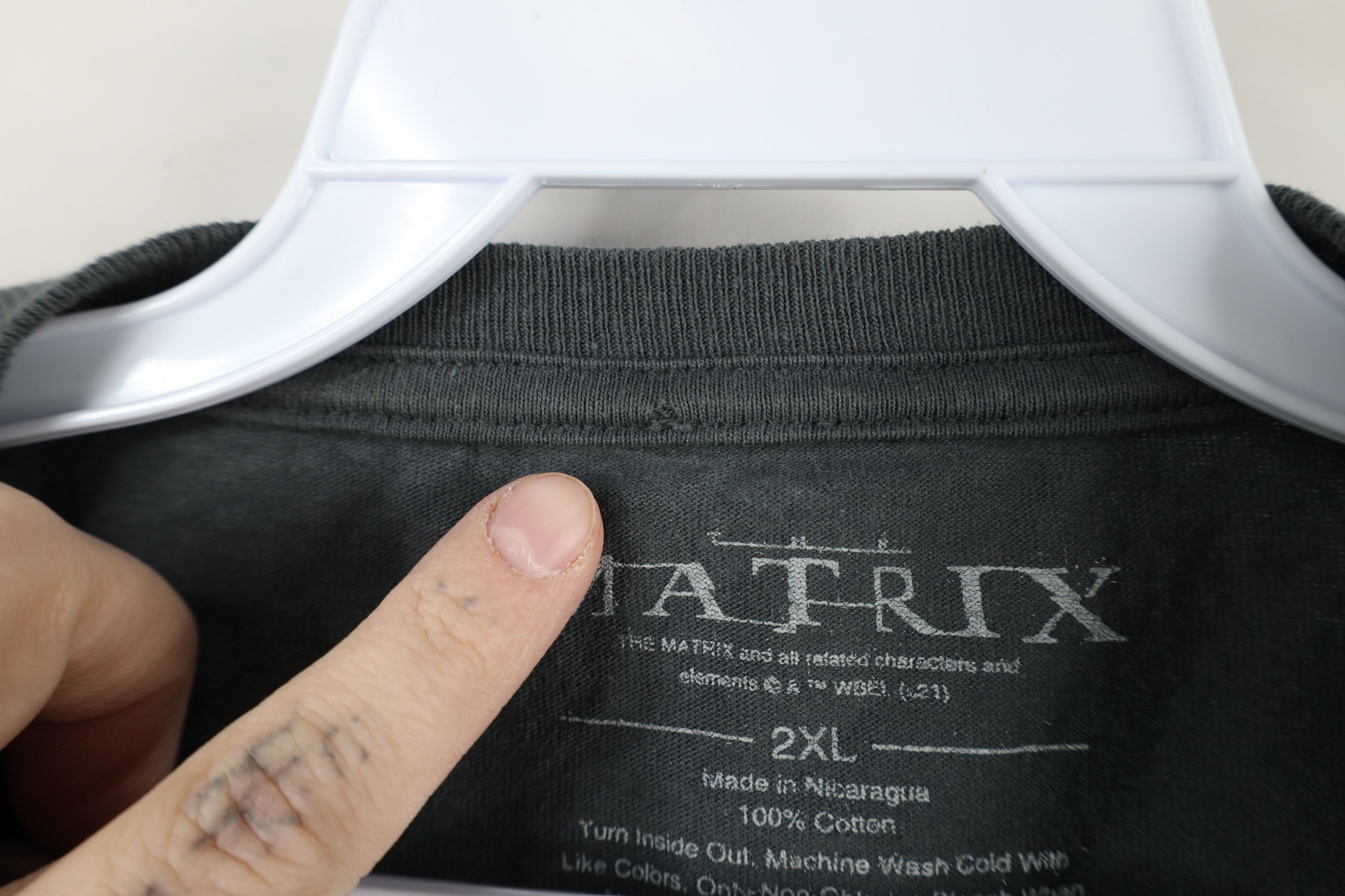 Vintage Vintage Y2K Spell The Matrix Movie Short Sleeve T-Shirt Gray Size US XXL / EU 58 / 5 - 11 Thumbnail