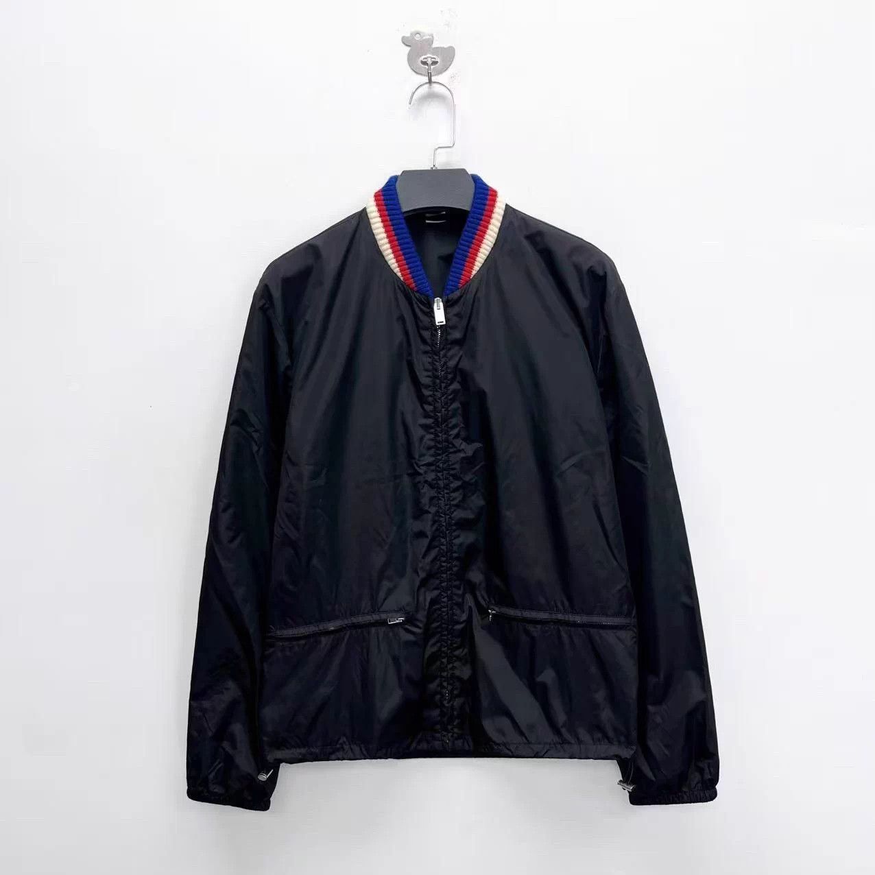 Gucci Gucci Black Nylon Distressed Double G Block Unisex Jacket Size US S / EU 44-46 / 1 - 1 Thumbnail