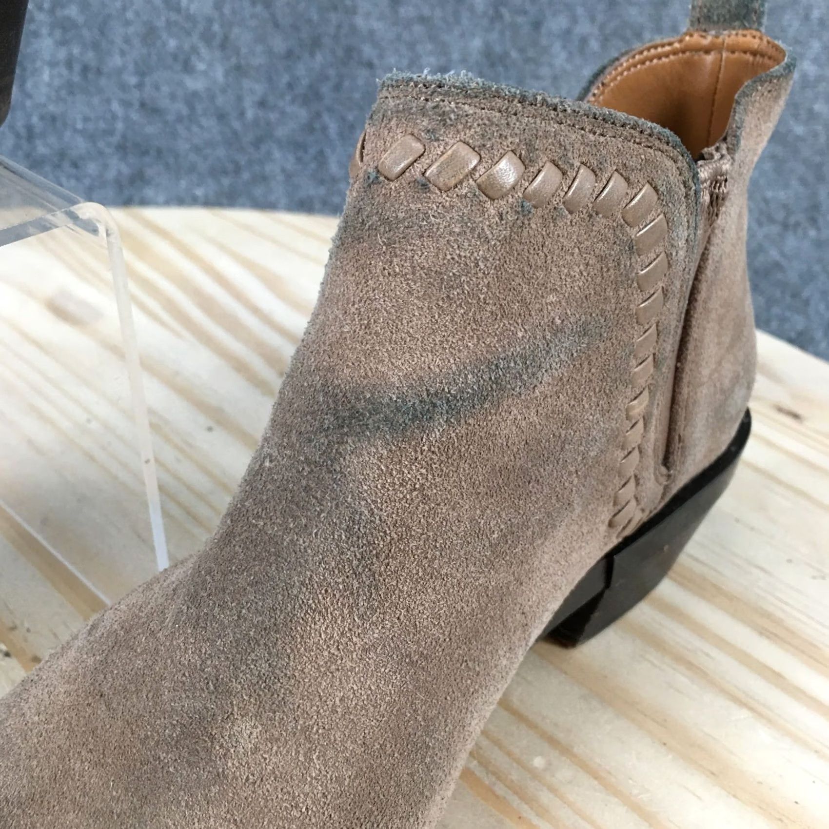 Coach Coach Carter Brown Suede Ankle Bootie Womens 7.5B Bootie Casual Heel 1 In. Black? (Original color: Brown) Size US 8 / IT 38 - 4 Thumbnail