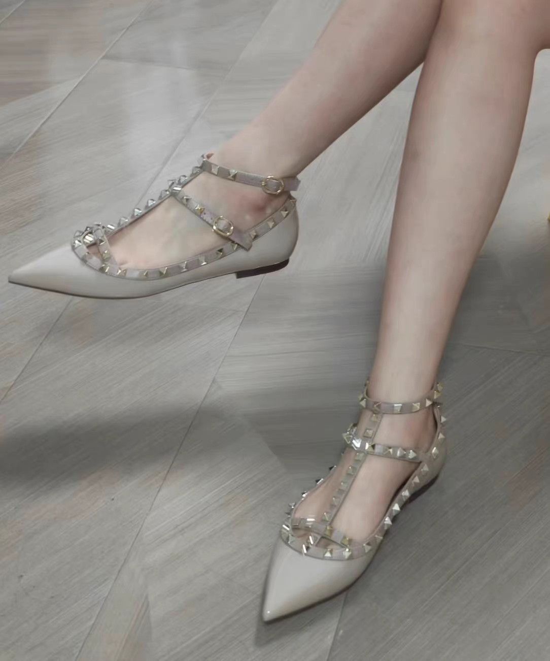 Valentino Valentino Classic Rockstud Flats。Q9 Size US 5.5 / IT 35.5 - 3 Thumbnail