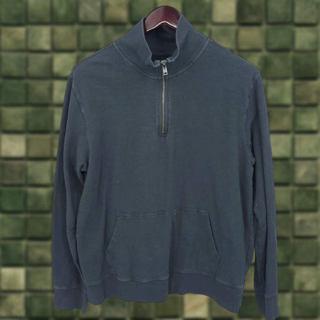 Gap Gap Sweatshirt Mens Large Blue 1/4 Zip Mock Neck Pullover Sweater Pockets Size US L / EU 52-54 / 3 - 1 Thumbnail