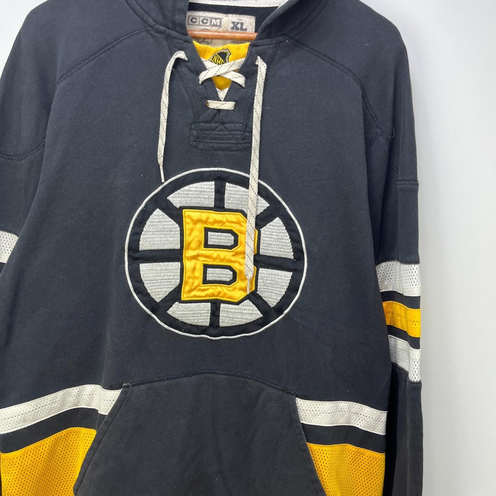Ccm Vintage Boston Bruins CCM Jersey Style Hoodie XL Size ONE SIZE - 2 Thumbnail