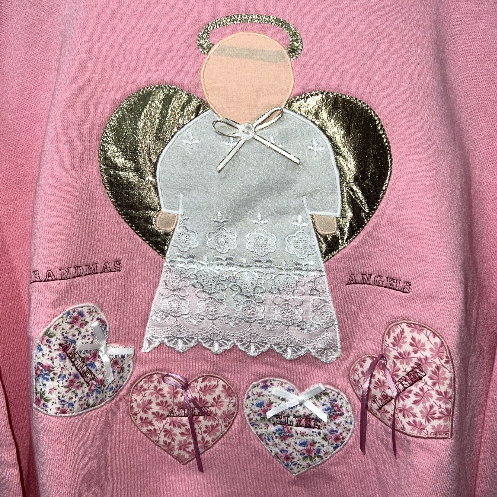 Jerzees VINTAGE JERZEES Sweatshirt Womens XL Pink USA Angel Pullover Size XL / US 12-14 / IT 48-50 - 2 Thumbnail