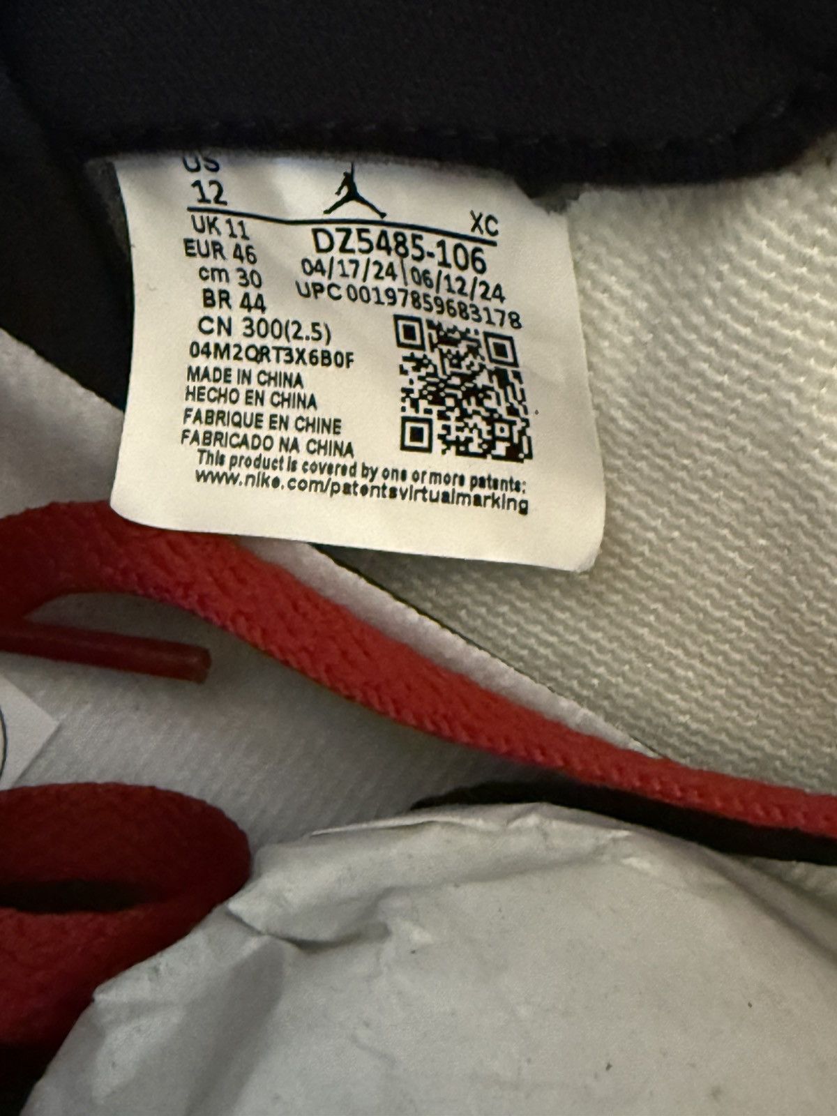 Jordan Brand Jordan 1 Retro High OG Black Toe Reimagined Red White Sz 12 Size US 12 / EU 45 - 9 Thumbnail